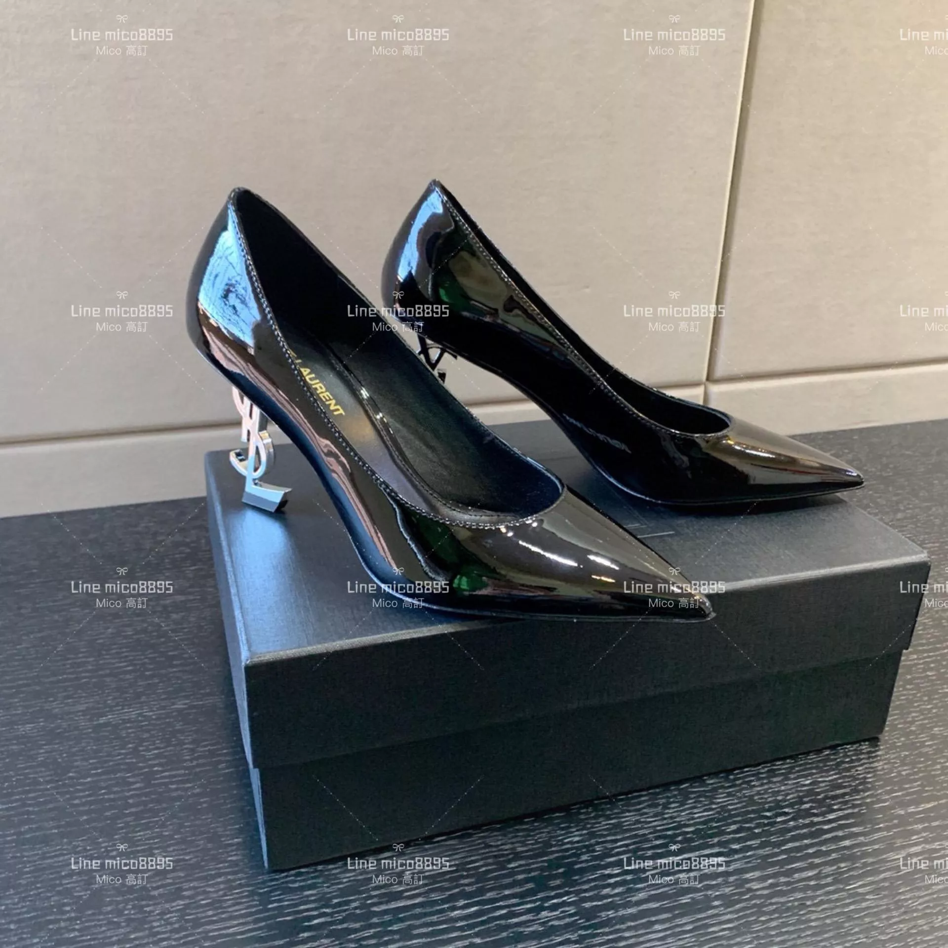 SAINT LAURENT YSL 尖頭字母鞋跟高跟鞋 8.5cm 34-40