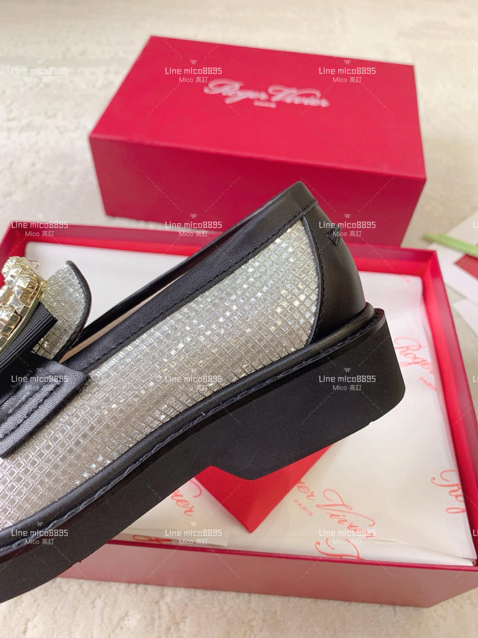 Roger Vivier | RV Yorkdale 新款樂福鞋 銀色/鑽釦 休閒鞋/女鞋 35-40