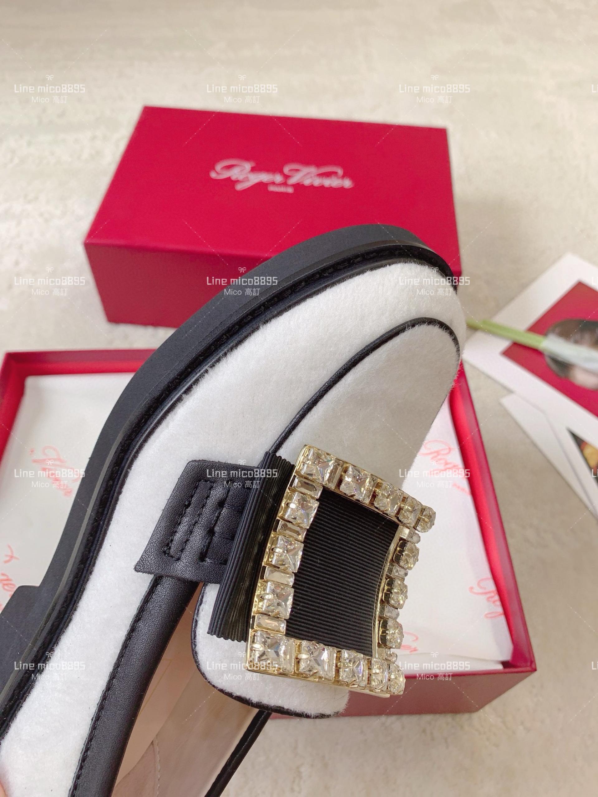 Roger Vivier | RV Yorkdale 新款樂福鞋 毛呢白色/鑽釦 休閒鞋/女鞋 35-40