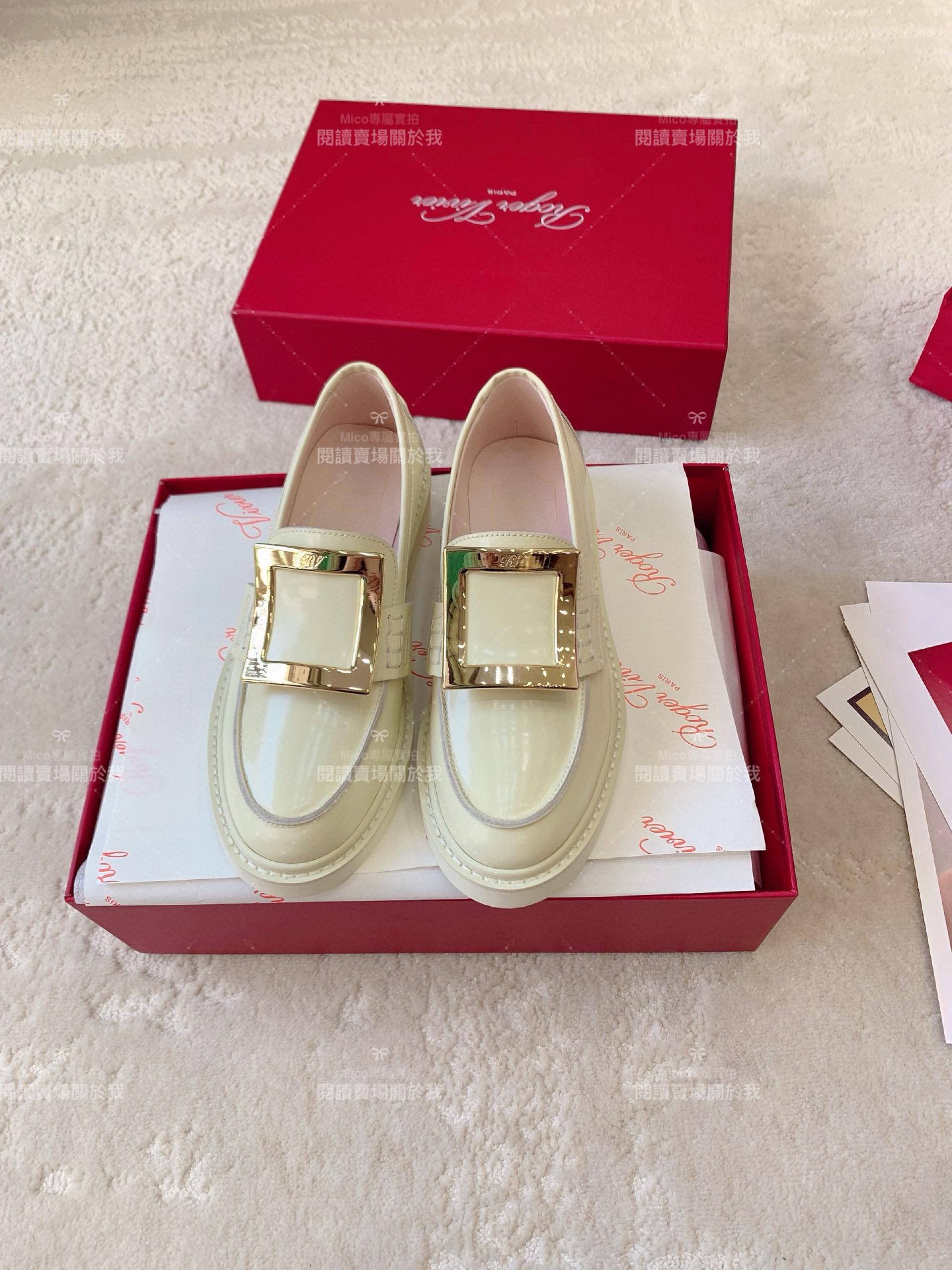 Roger Vivier | RV Yorkdale 奶油白/方釦 新款樂福鞋 休閒鞋/女鞋 35-40