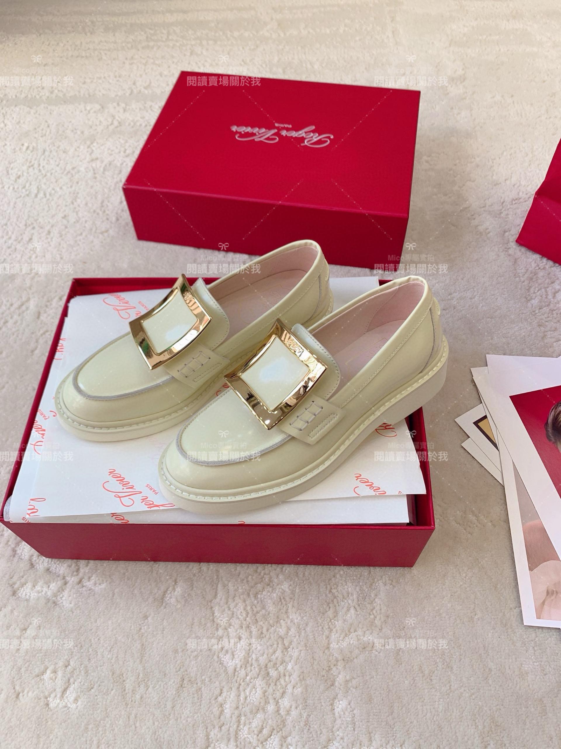 Roger Vivier | RV Yorkdale 奶油白/方釦 新款樂福鞋 休閒鞋/女鞋 35-40