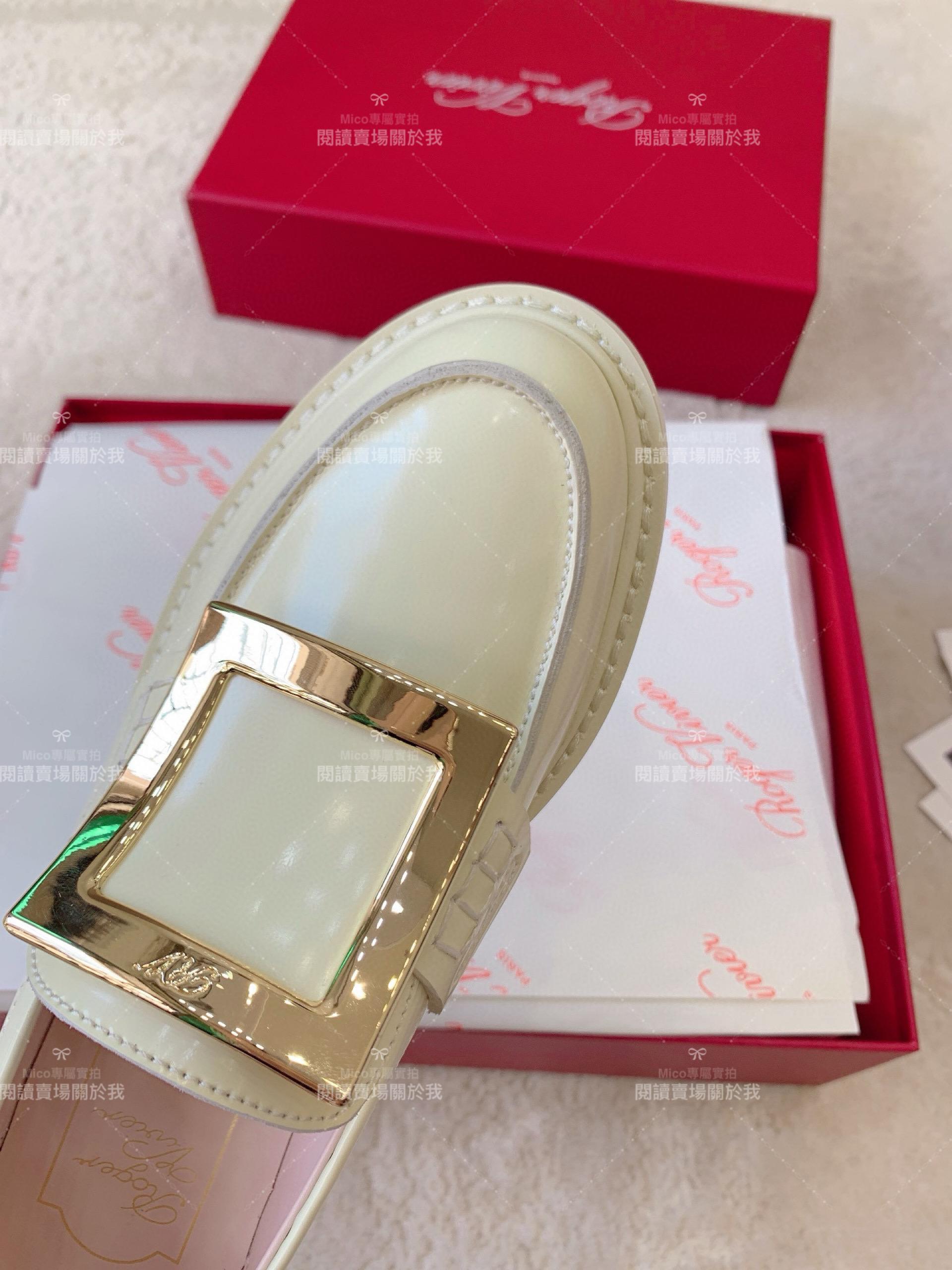 Roger Vivier | RV Yorkdale 奶油白/方釦 新款樂福鞋 休閒鞋/女鞋 35-40