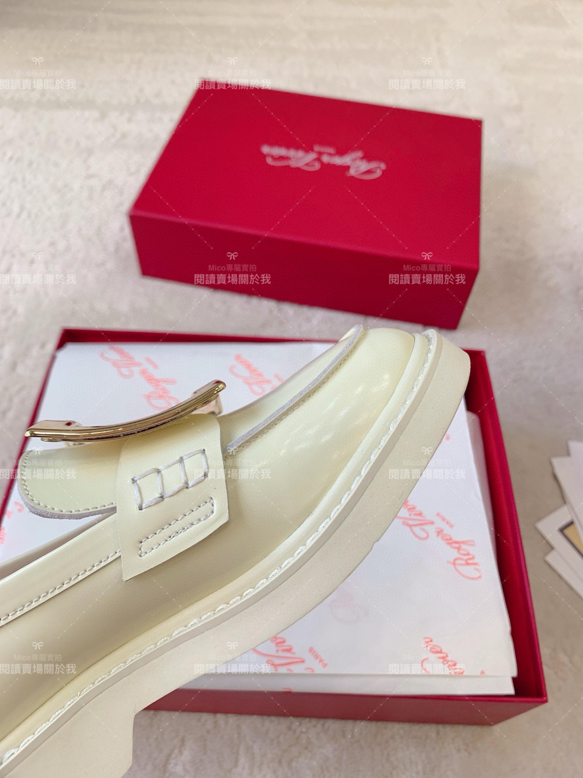 Roger Vivier | RV Yorkdale 奶油白/方釦 新款樂福鞋 休閒鞋/女鞋 35-40