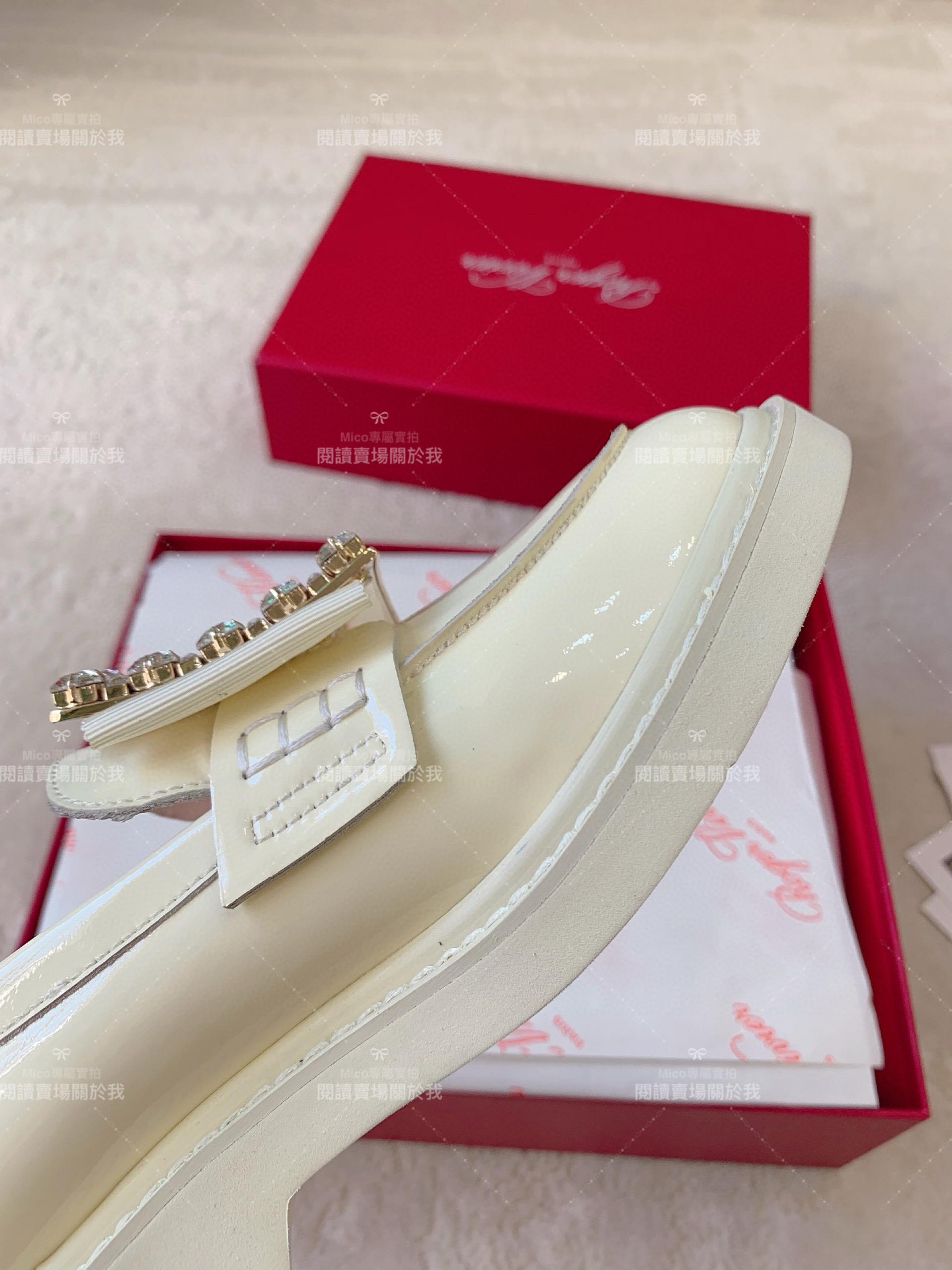 Roger Vivier | RV Yorkdale 奶油白/鑽釦 新款樂福鞋 休閒鞋/女鞋 35-40