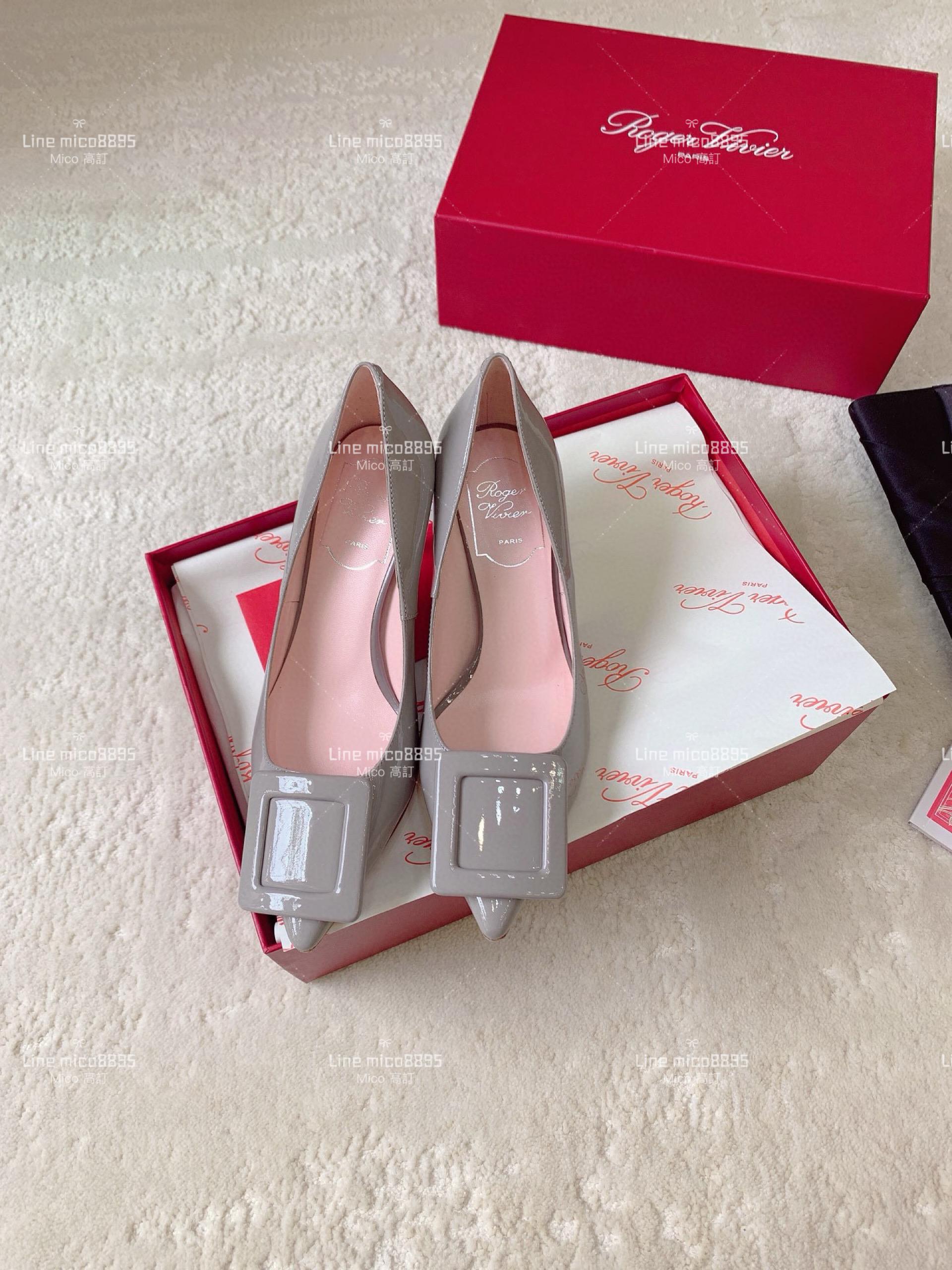 Roger Vivier | RV Inthecity 小尖頭 方釦漆皮高跟鞋 34-40 6.5cm