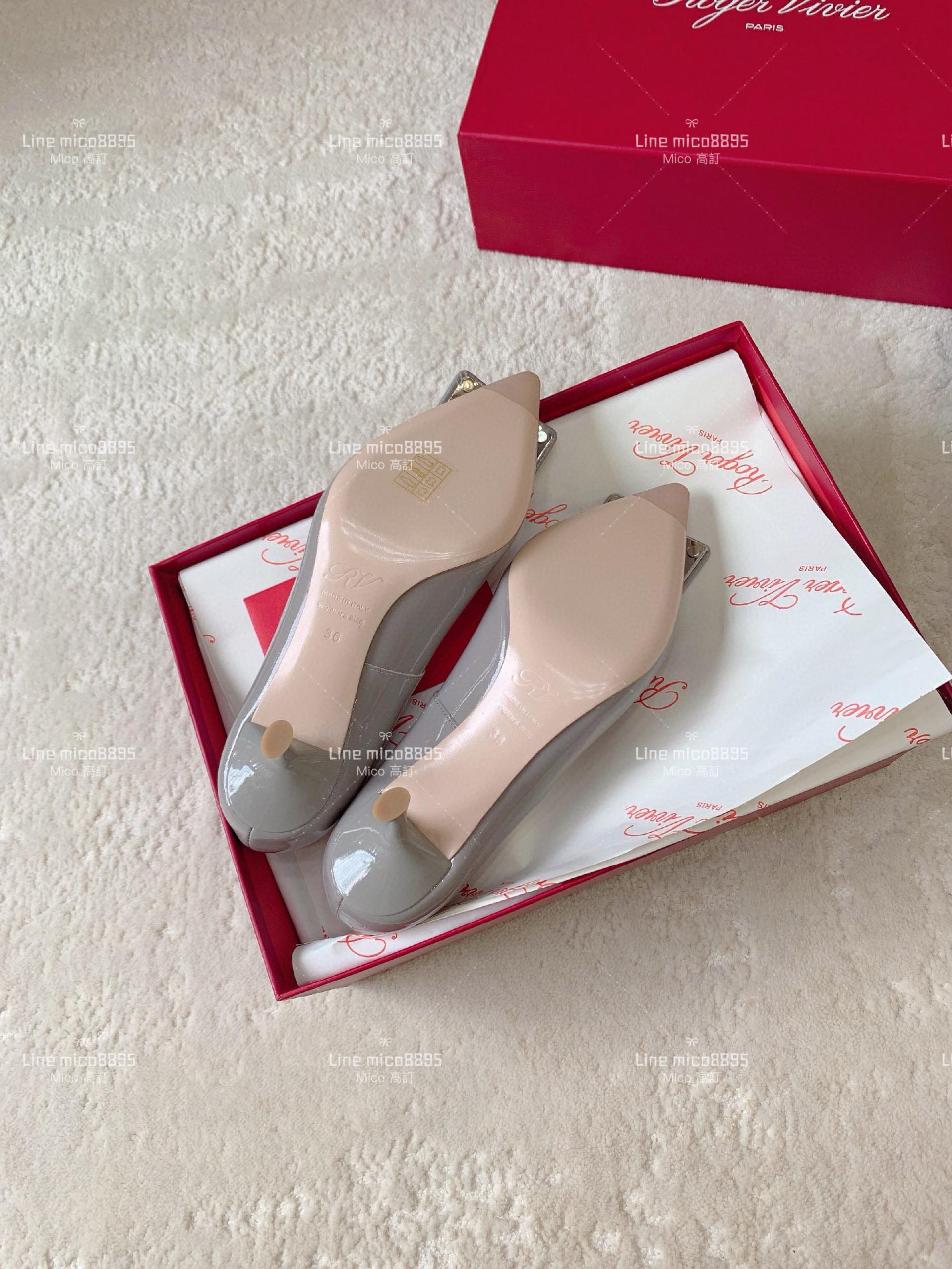 Roger Vivier | RV Inthecity 小尖頭 方釦漆皮高跟鞋 34-40 6.5cm