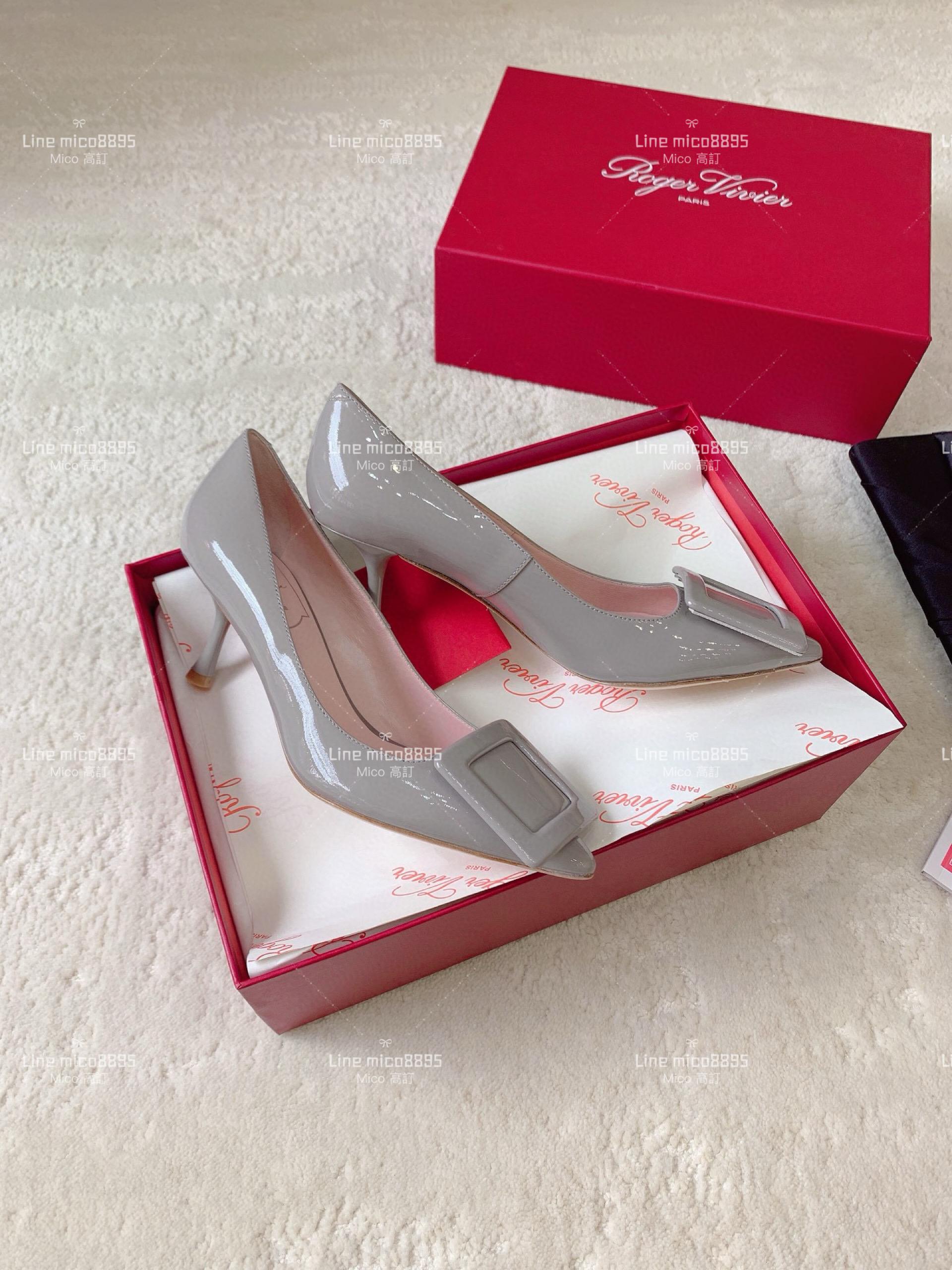 Roger Vivier | RV Inthecity 小尖頭 方釦漆皮高跟鞋 34-40 6.5cm