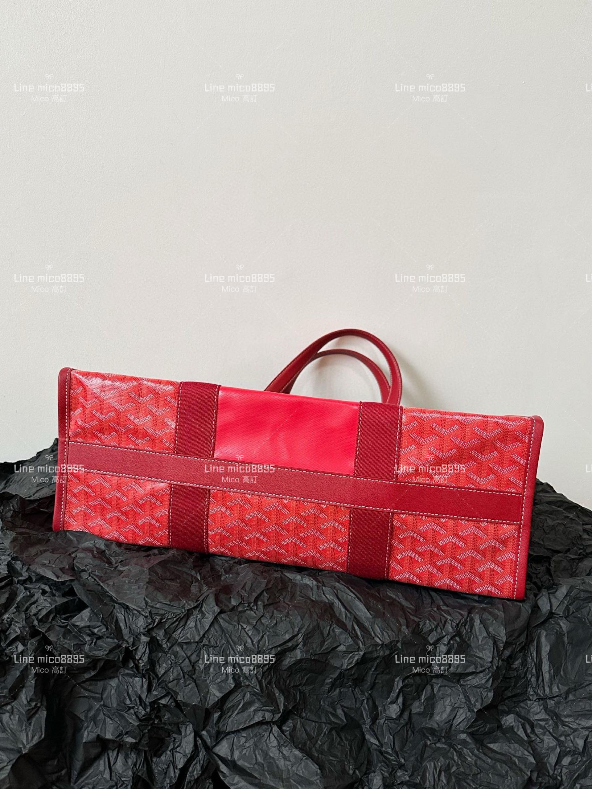 Goyard villette tote彩繪法鬥🐶托特包 暗紅色 寵物包/通勤包/大包 45cm