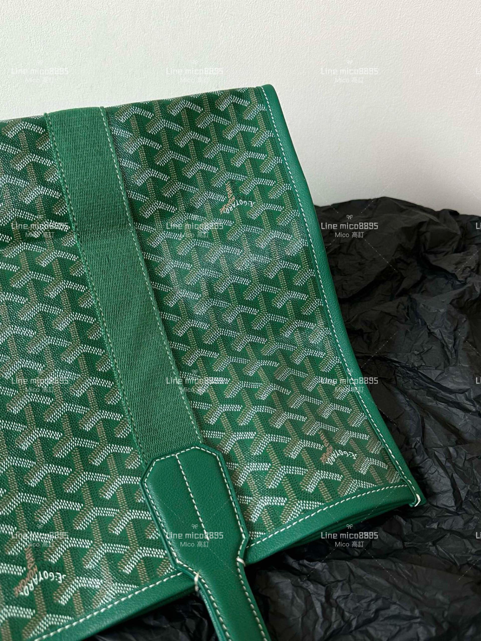 Goyard villette tote彩繪法鬥🐶托特包 經典綠 寵物包/通勤包/大包 45cm