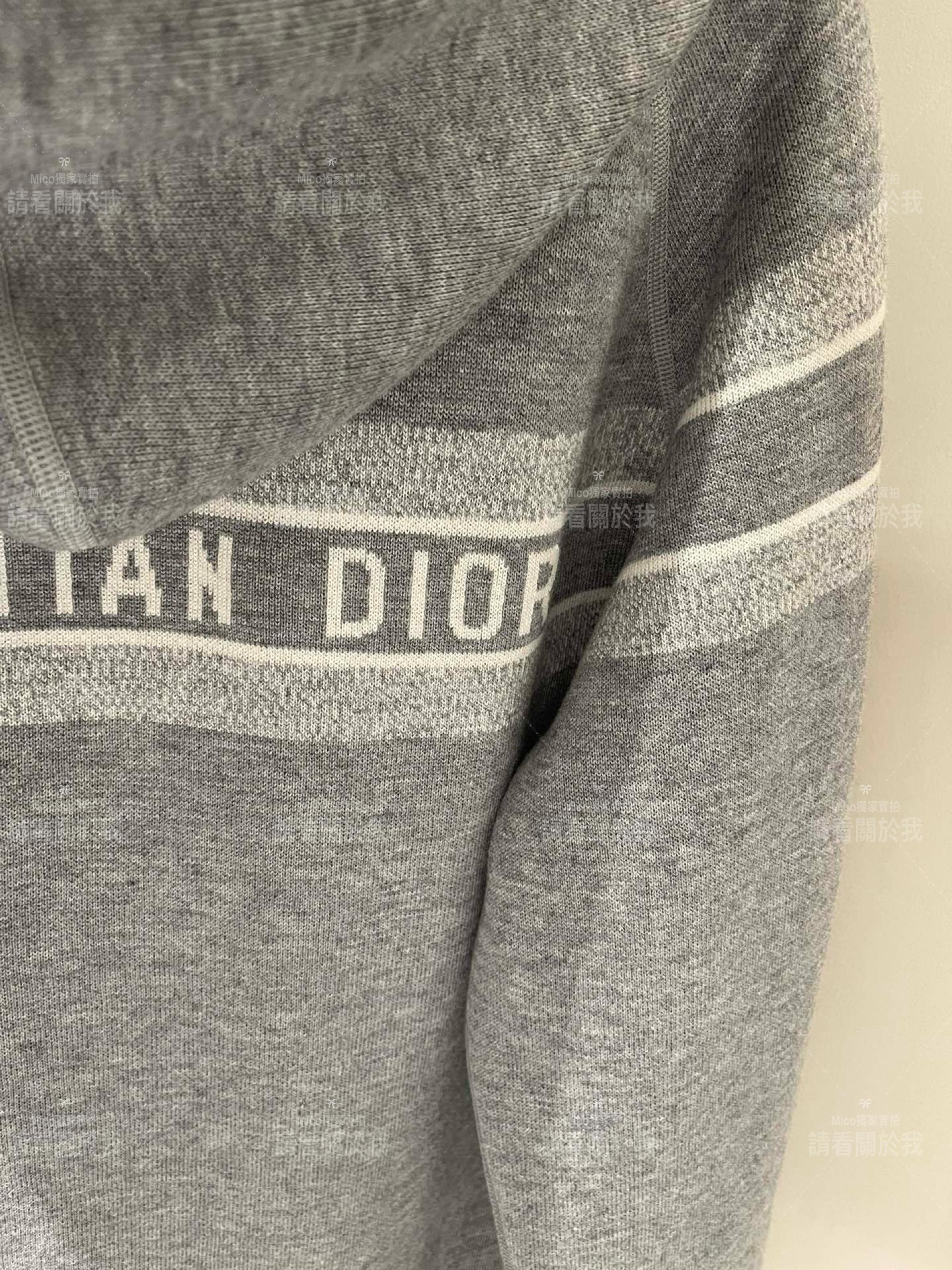 DIOR 經典款 灰色 雙面可穿羊毛連帽外套