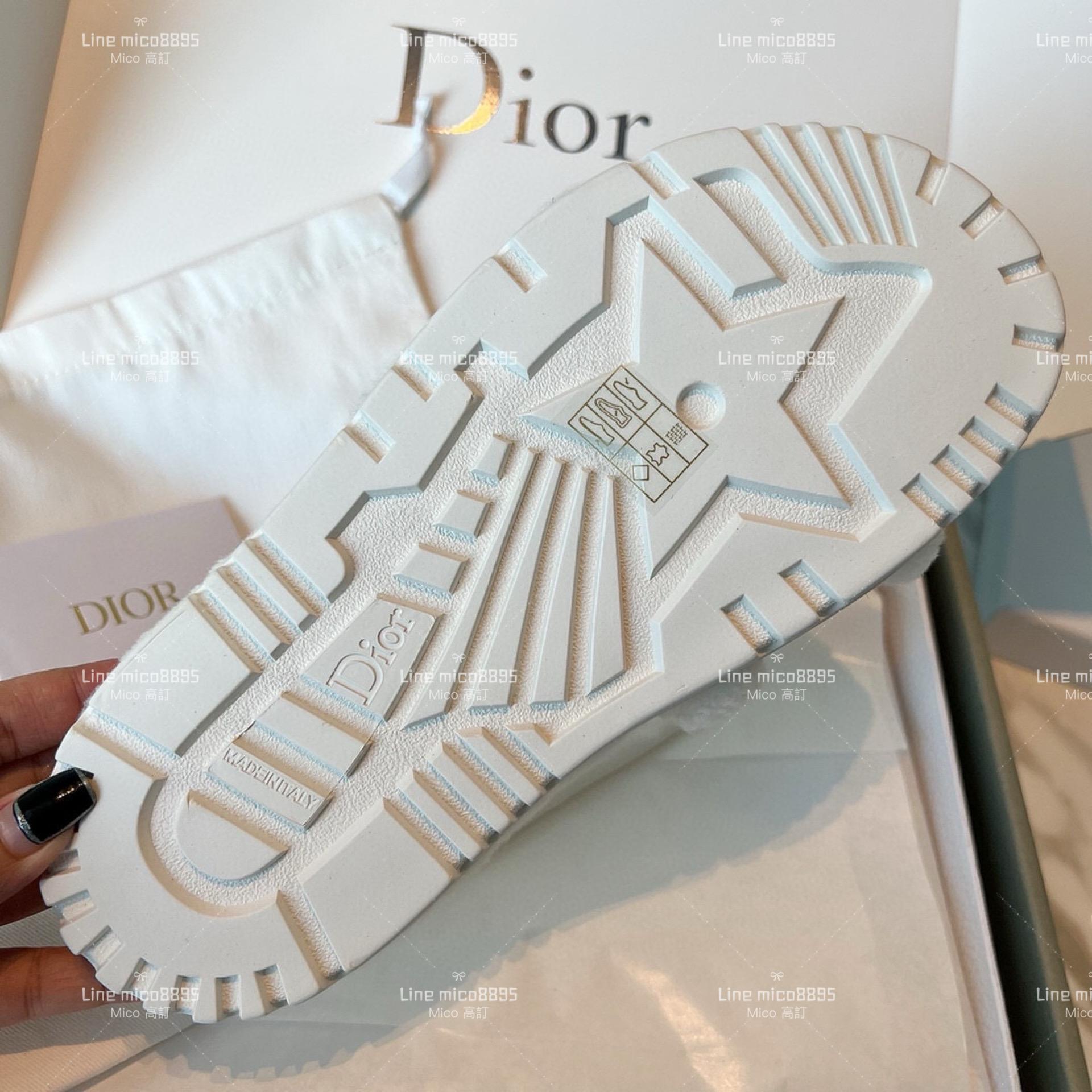 Dior 秋冬款 刺繡圖騰毛毛拖鞋 居家拖鞋 室內拖鞋 35-39