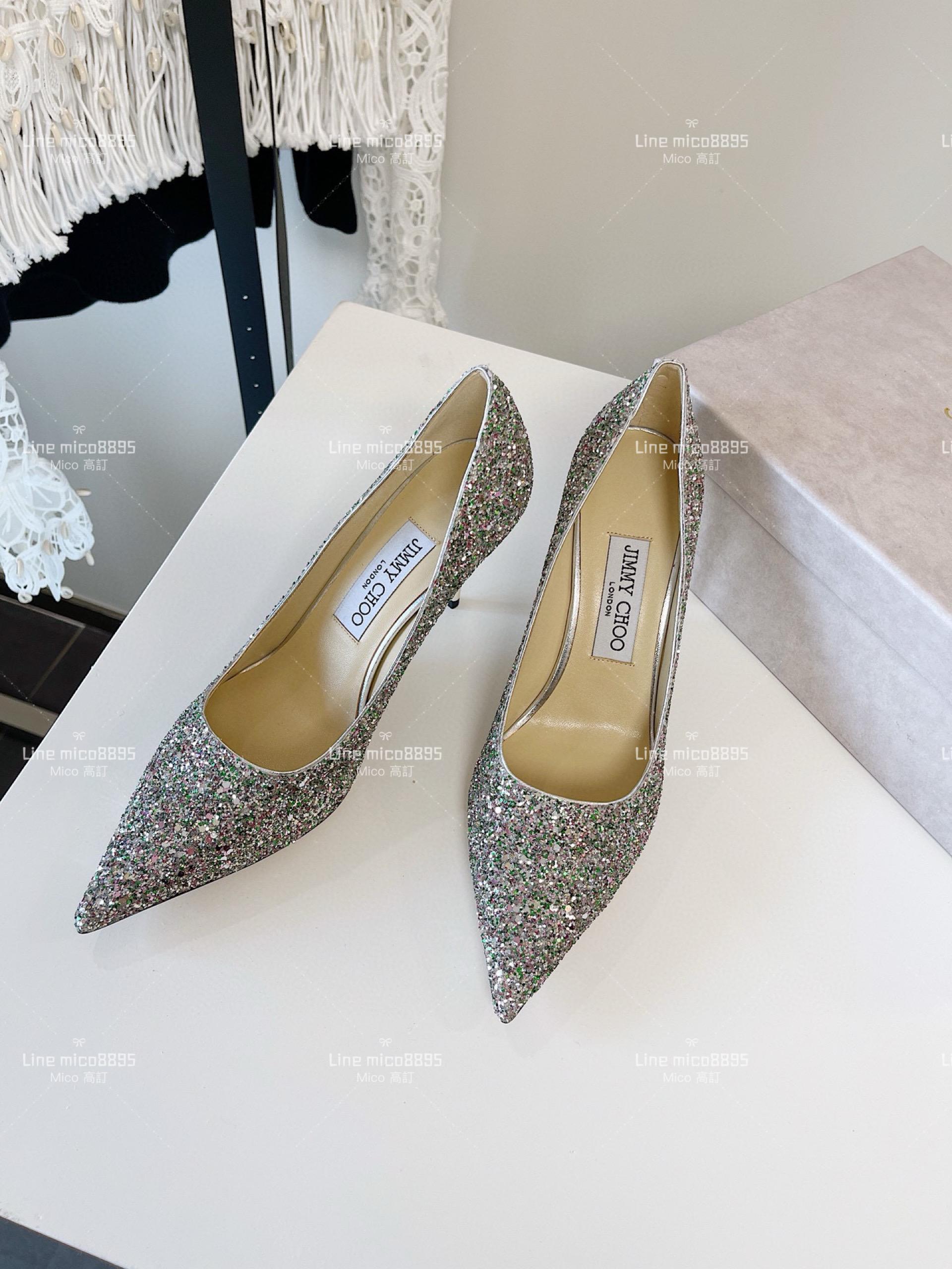 JIMMY CHOO ｜Love系列 亮片高跟鞋（多色） 8.5cm 34-40