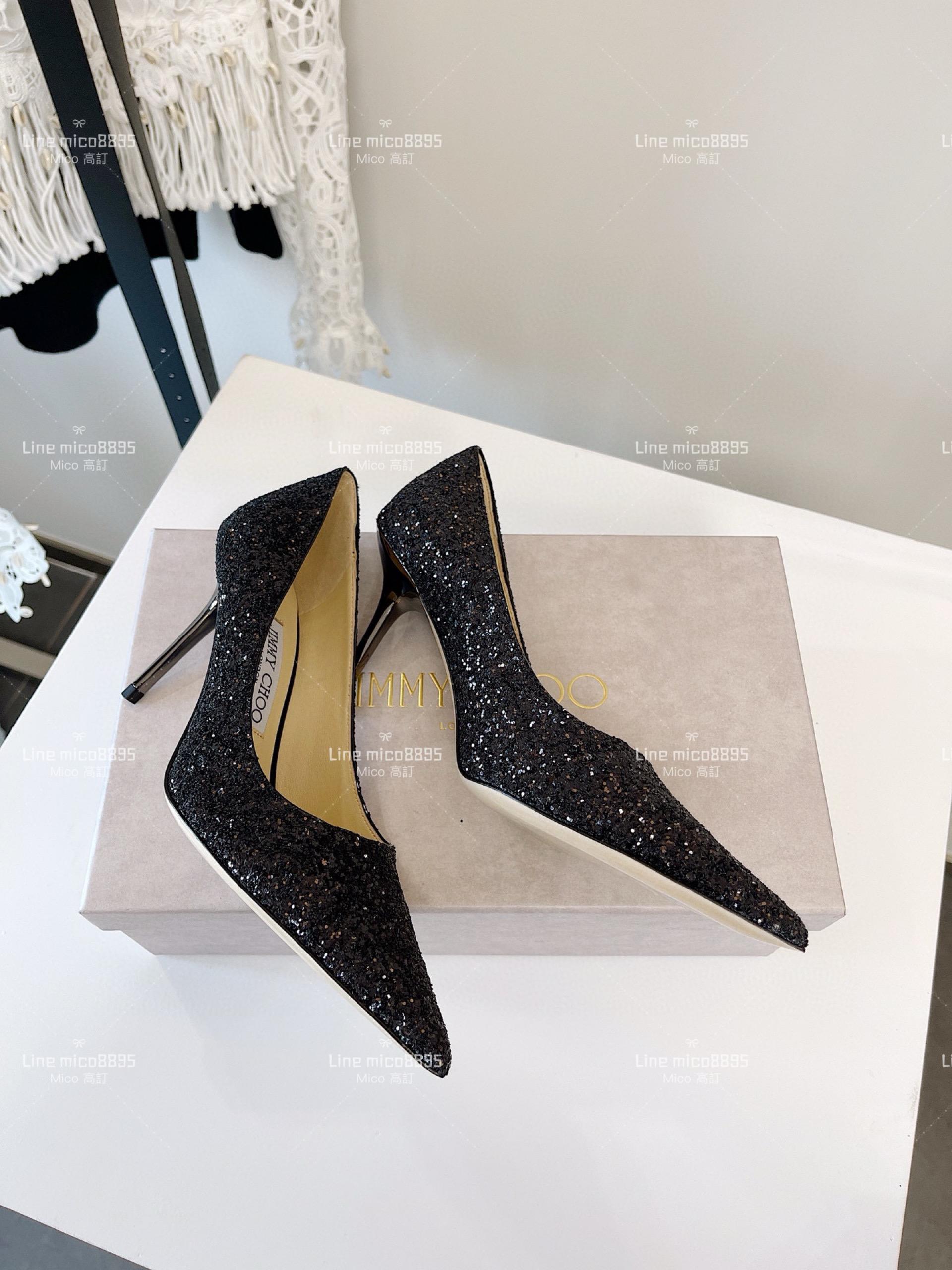 JIMMY CHOO ｜Love系列 亮片高跟鞋（多色） 8.5cm 34-40