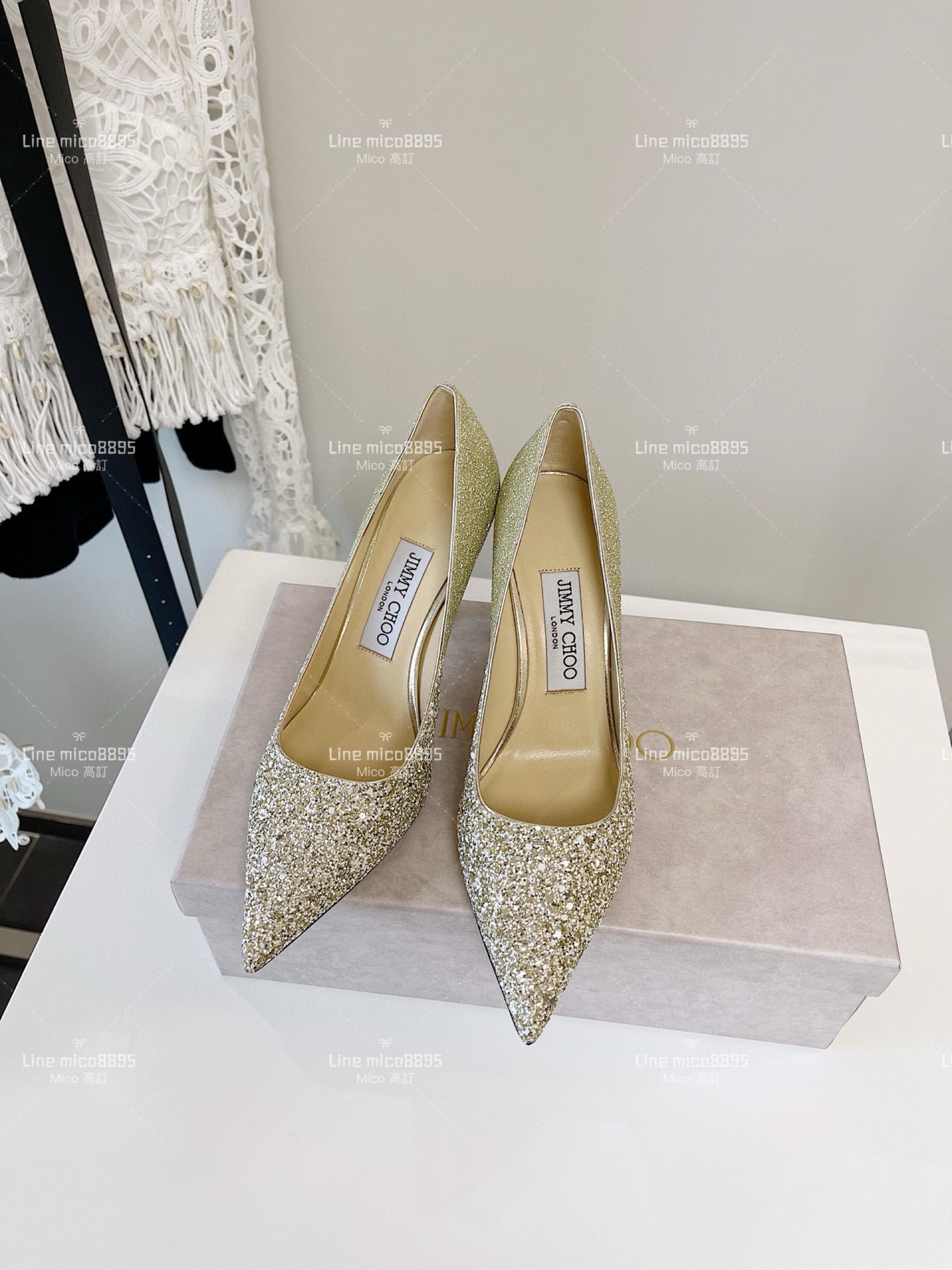 JIMMY CHOO ｜Love系列 亮片高跟鞋（多色） 8.5cm 34-40