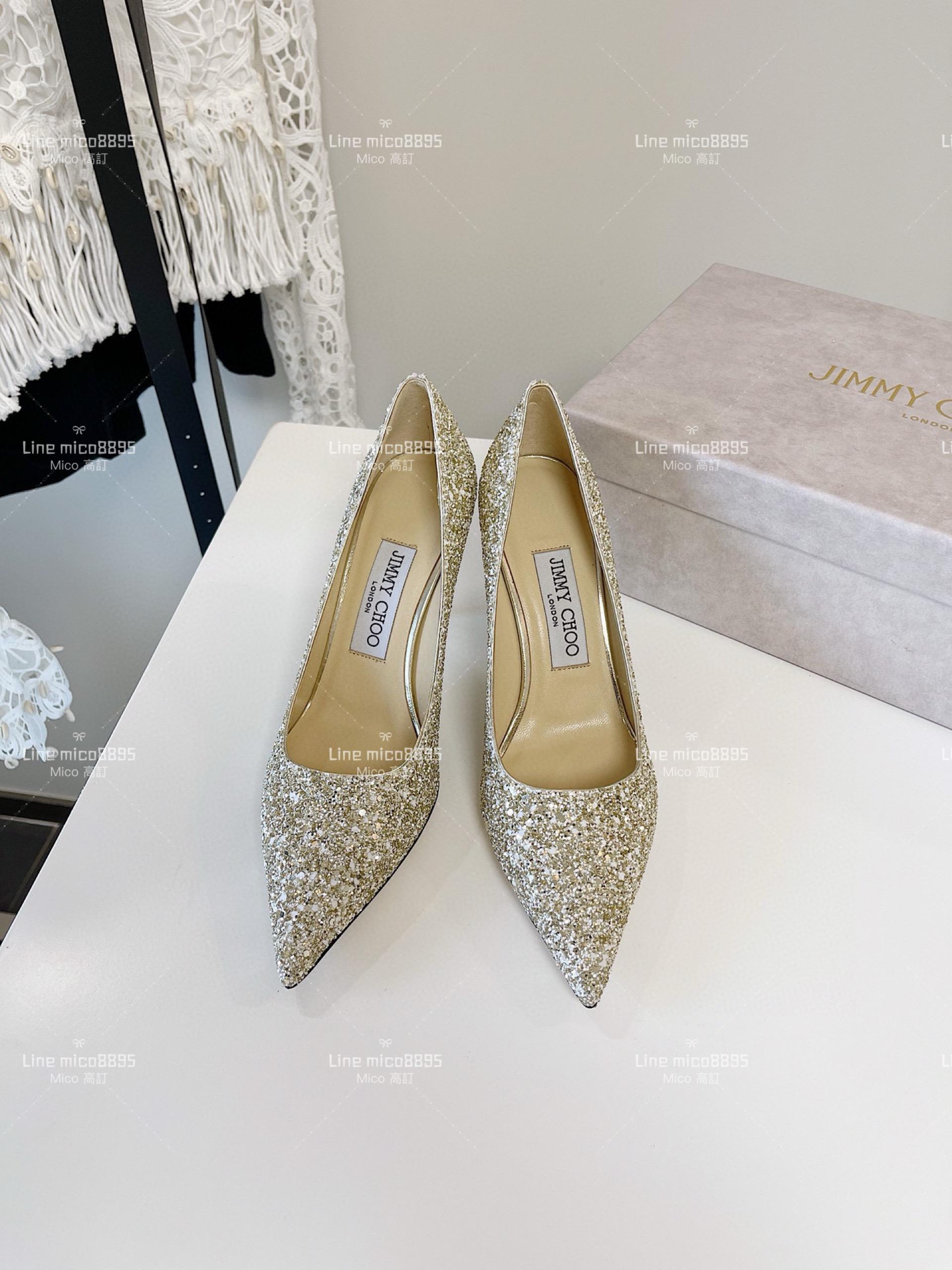 JIMMY CHOO ｜Love系列 亮片高跟鞋（多色） 8.5cm 34-40