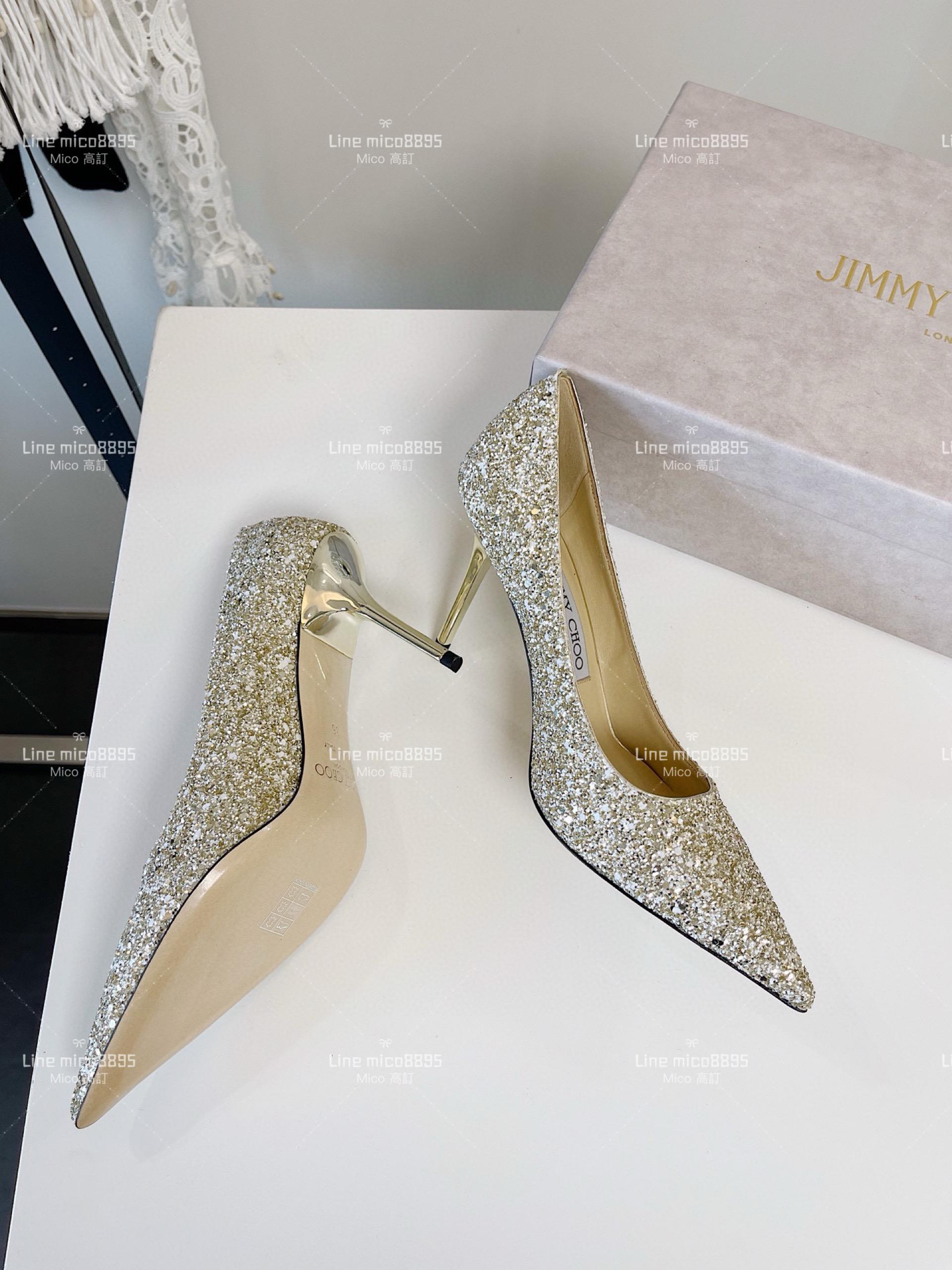 JIMMY CHOO ｜Love系列 亮片高跟鞋（多色） 8.5cm 34-40