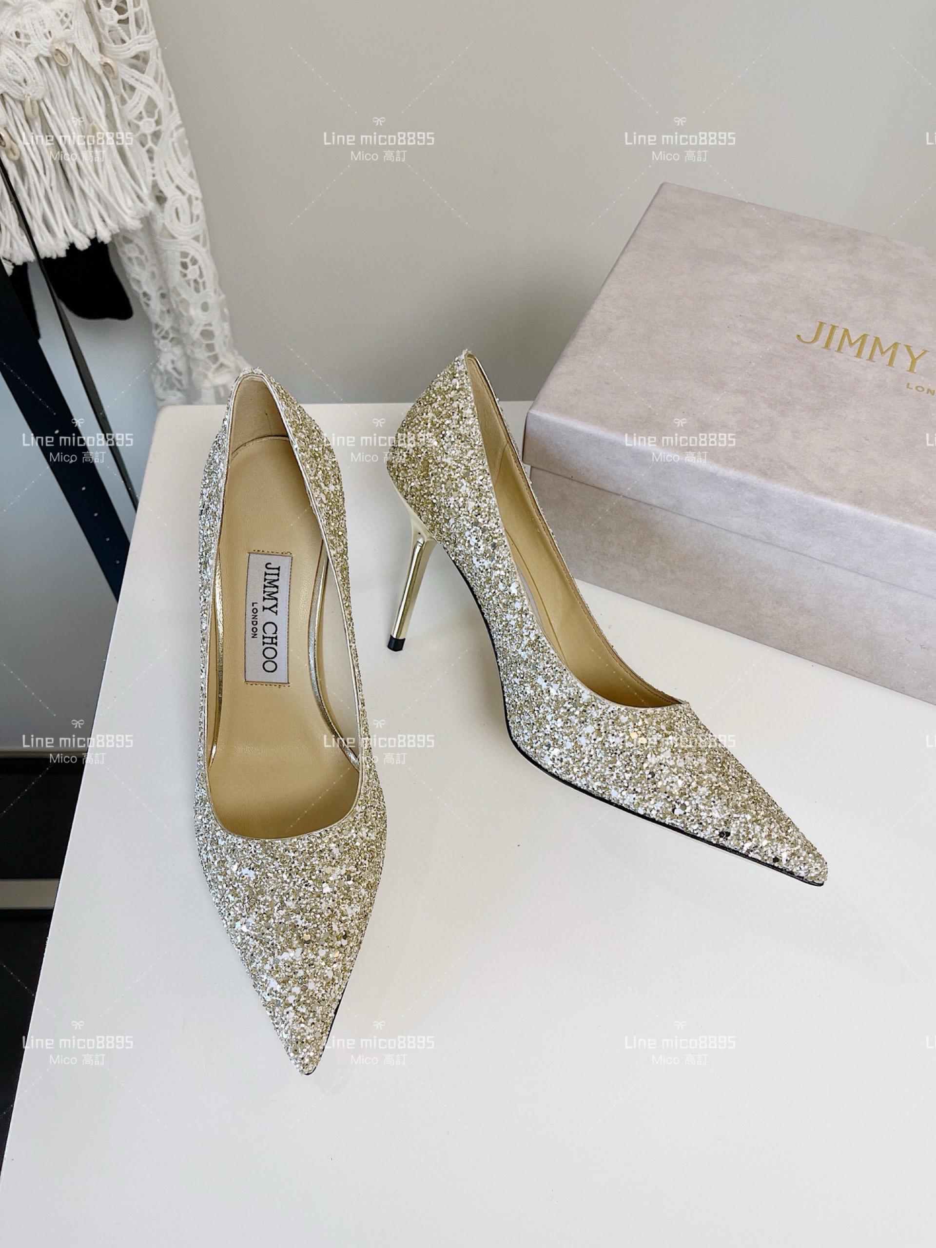 JIMMY CHOO ｜Love系列 亮片高跟鞋（多色） 8.5cm 34-40