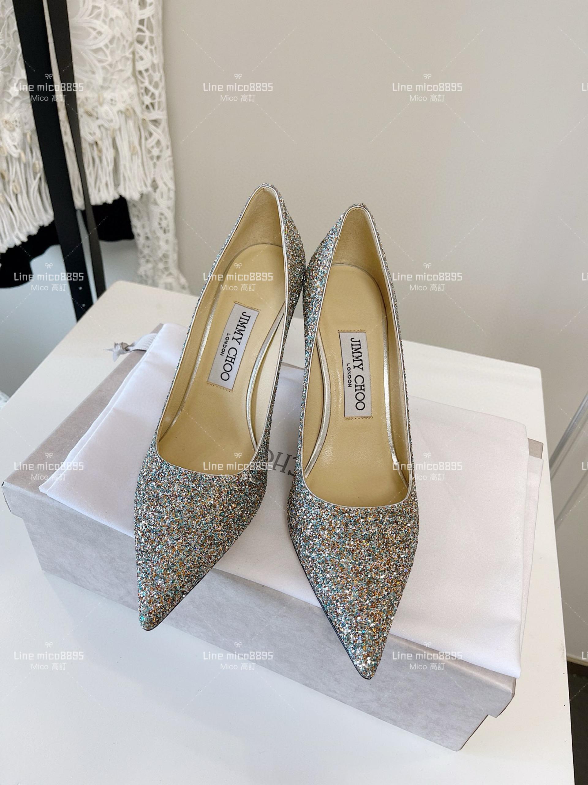 JIMMY CHOO ｜Love系列 亮片高跟鞋（多色） 8.5cm 34-40