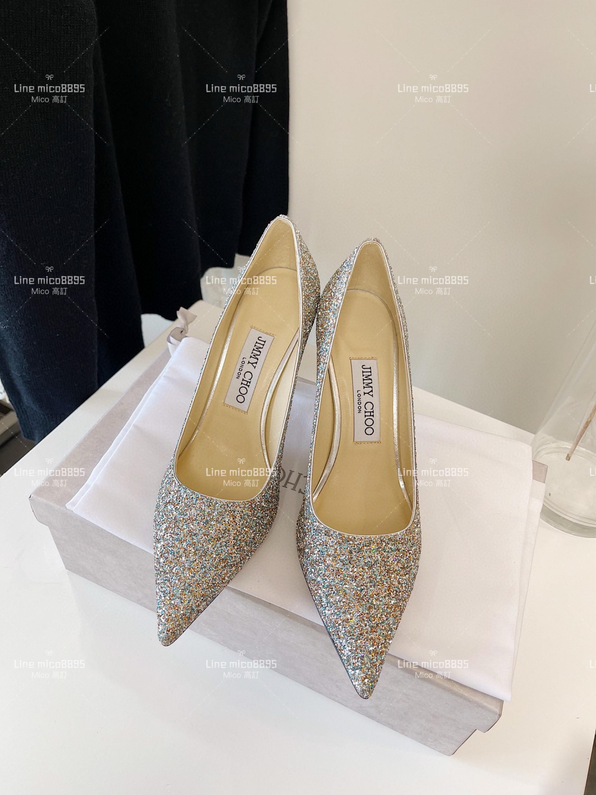 JIMMY CHOO ｜Love系列 亮片高跟鞋（多色） 8.5cm 34-40