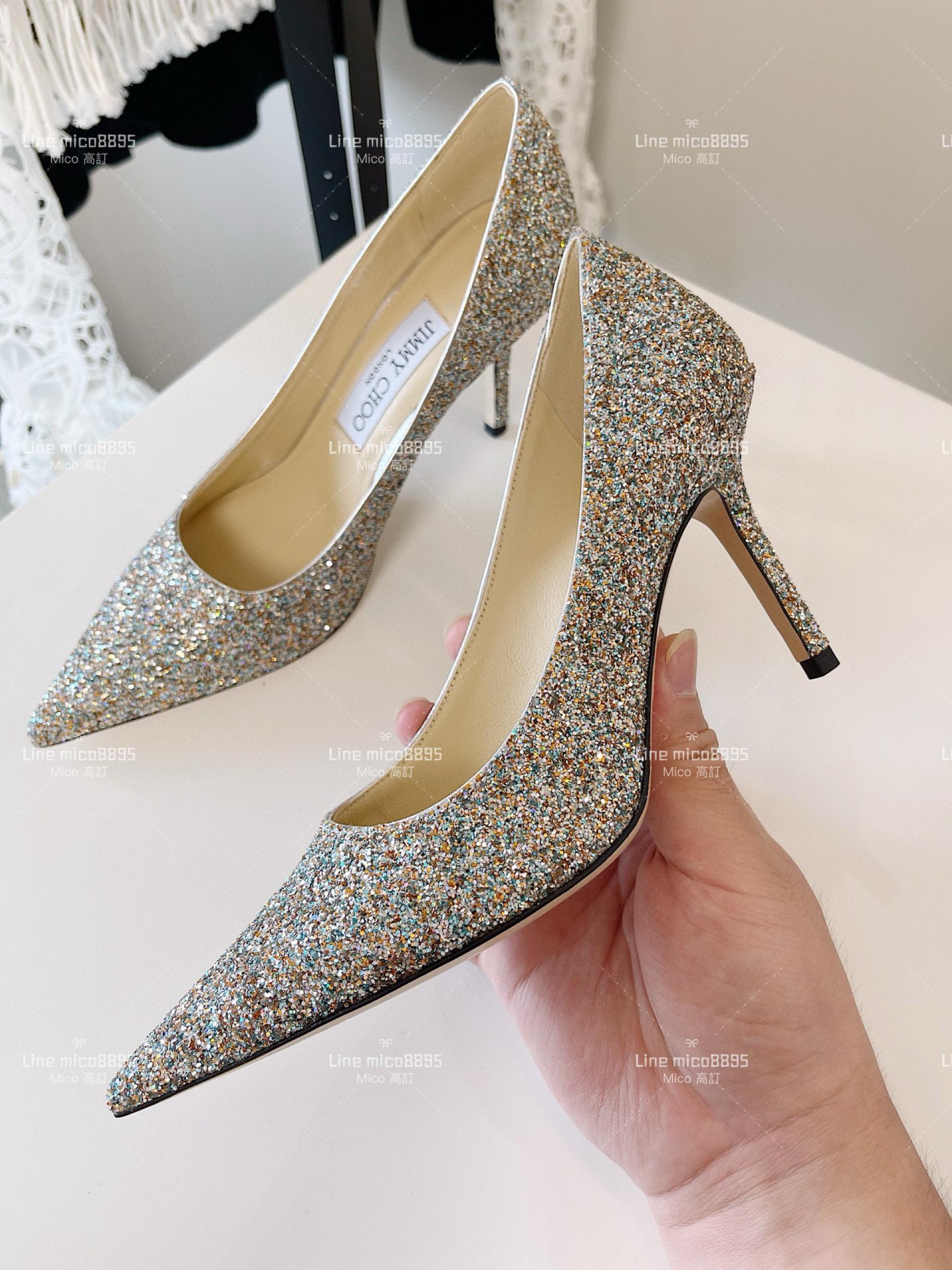 JIMMY CHOO ｜Love系列 亮片高跟鞋（多色） 8.5cm 34-40