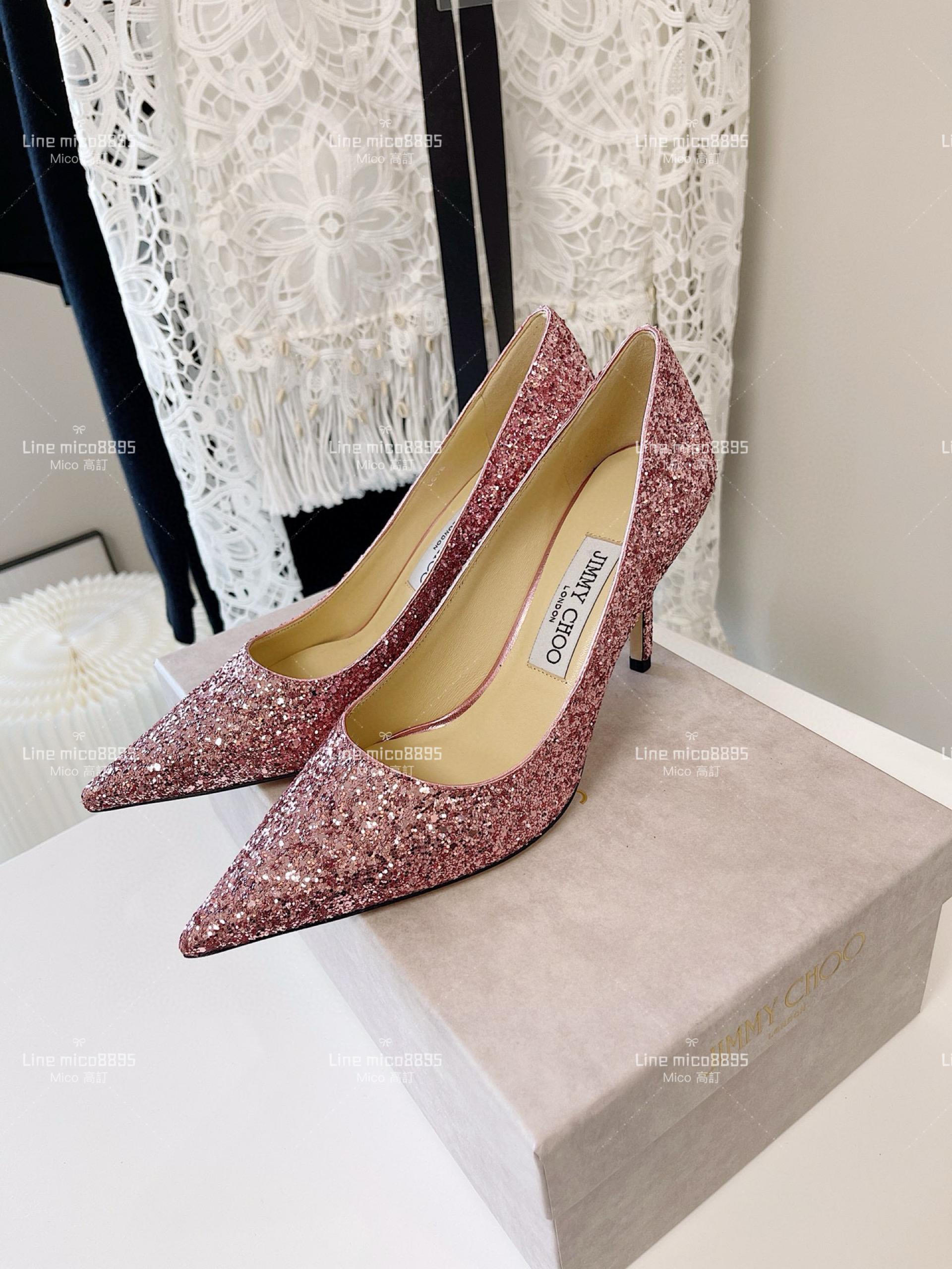 JIMMY CHOO ｜Love系列 亮片高跟鞋（多色） 8.5cm 34-40