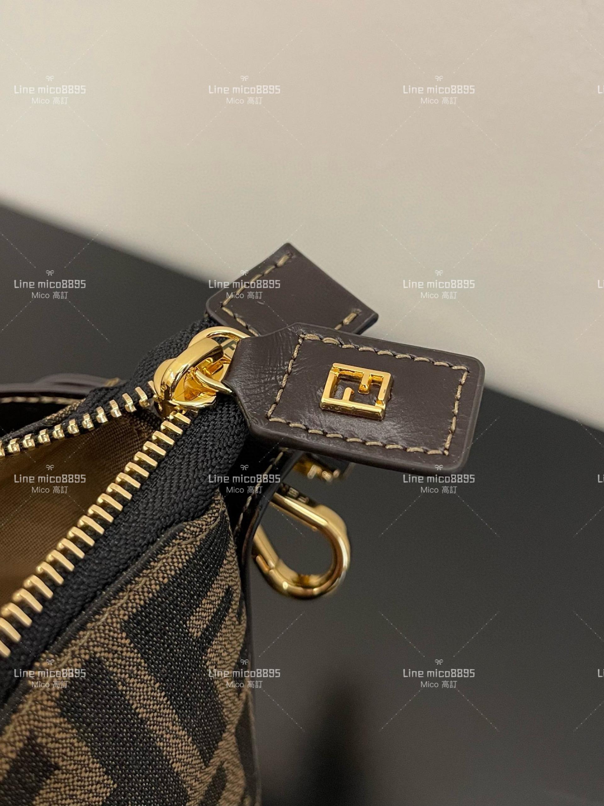 Fendi 芬迪 vintage 中古老花飯盒包 手提包 16cm