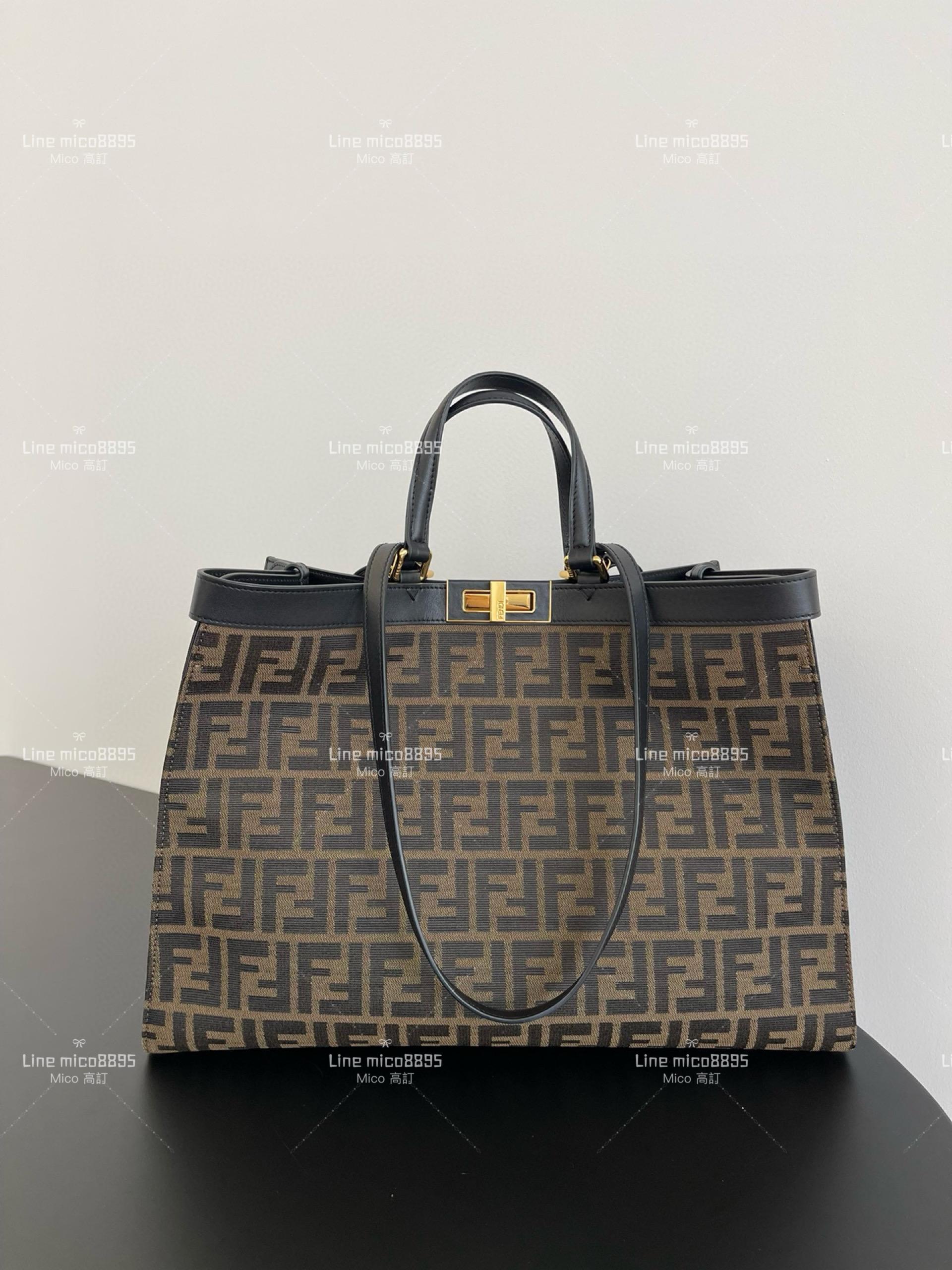 Fendi 芬迪 經典老花托特購物袋peekaboo X-tote包 41cm