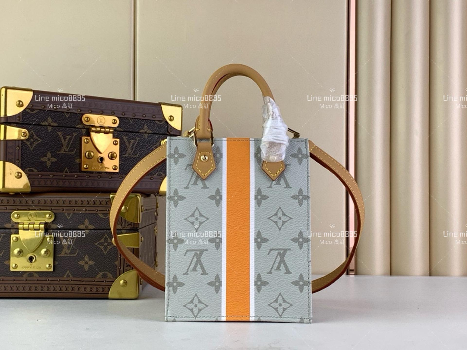 LV PETIT SAC PLAT 手袋 m23615 白花（絲印）17cm