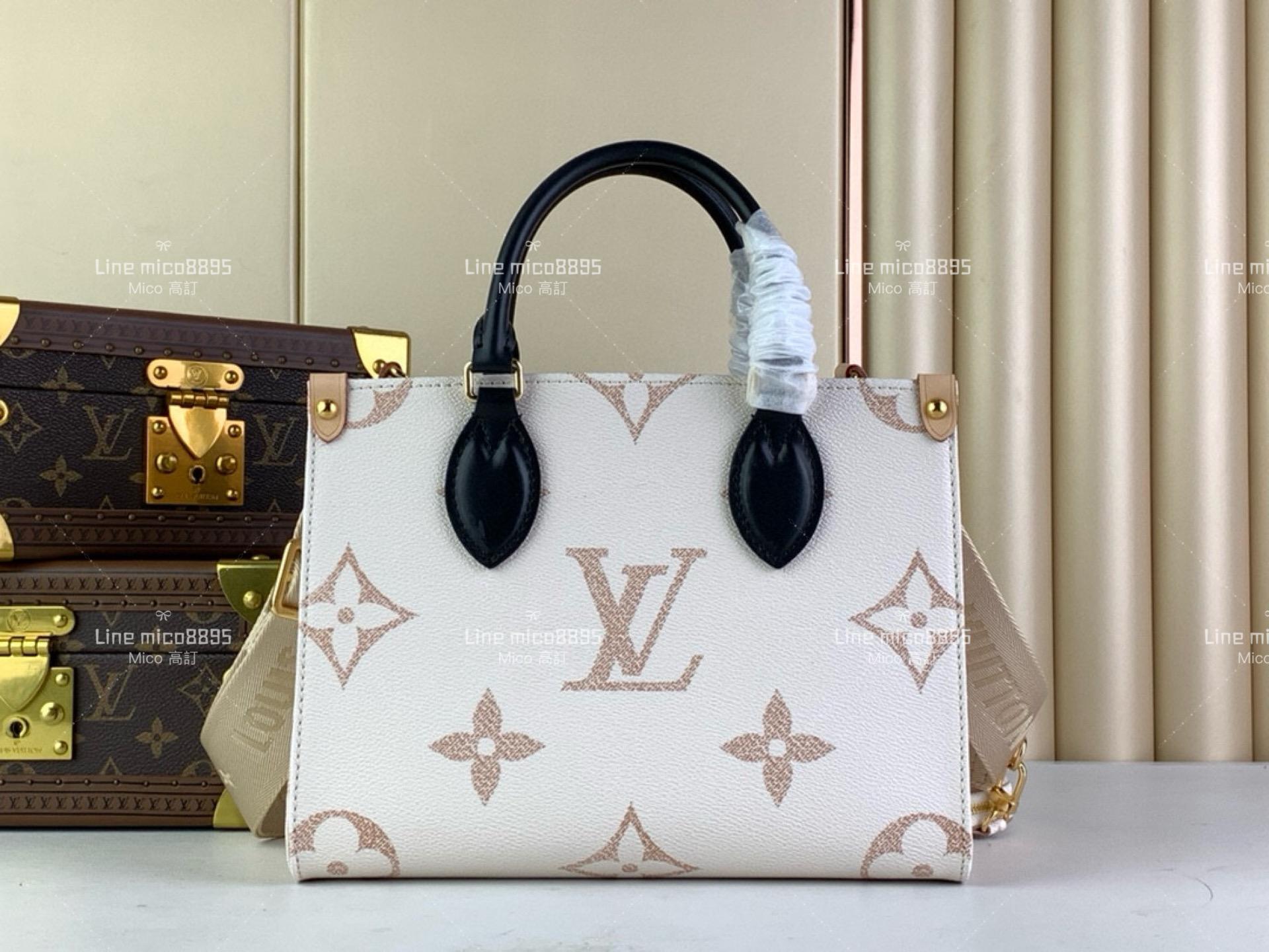 LV 沙丘系列 ONTHEGO mini手袋 M46912 45039 白花（絲印）25cm