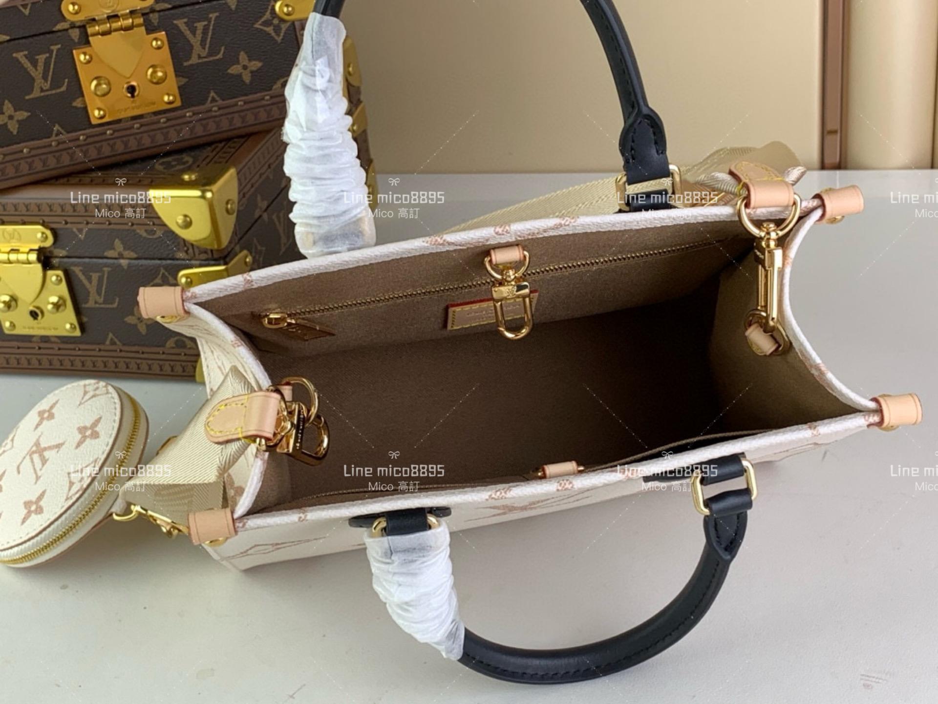 LV 沙丘系列 ONTHEGO mini手袋 M46912 45039 白花（絲印）25cm