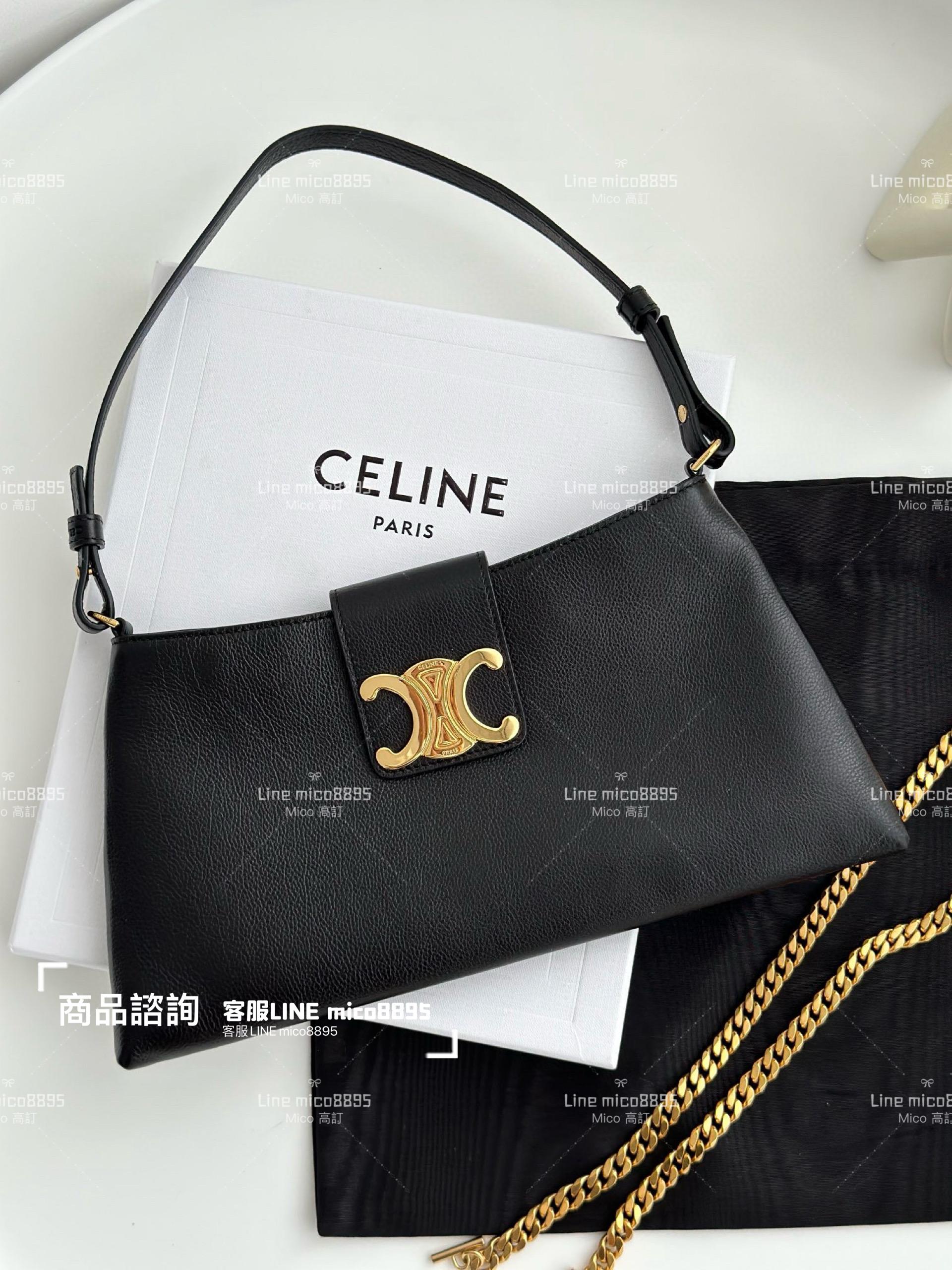 CELINE｜23fw 秋冬秀款 The Wiltern clutch 鏈條包 31cm