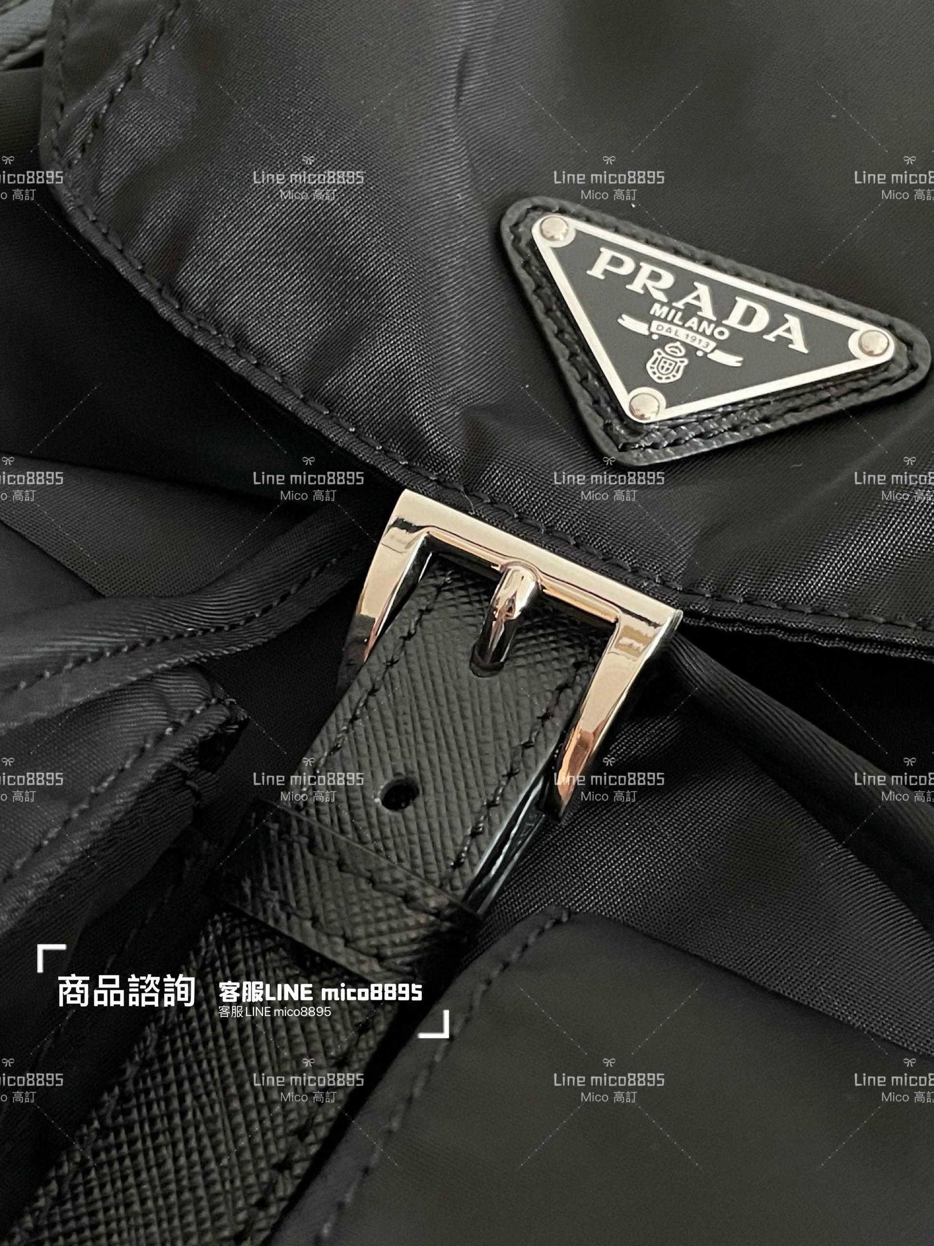 PRADA 普拉達｜經典 大號 Prada re-nylon 再生尼龍雙肩包/背包/後背包 32cm