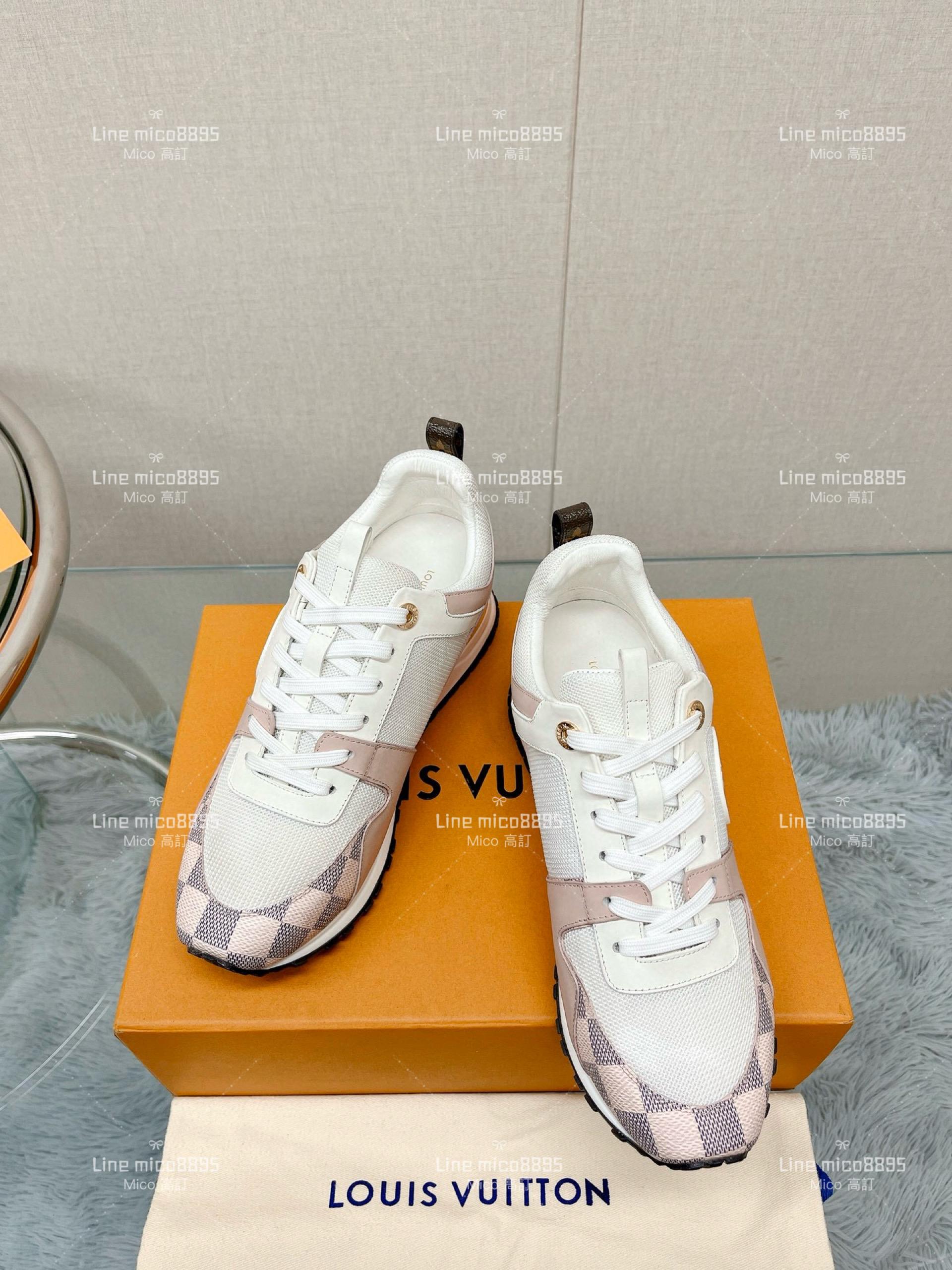 LV Runaway系列 粉格 內增高 休閒鞋 35-41 （多色）增高6.5cm