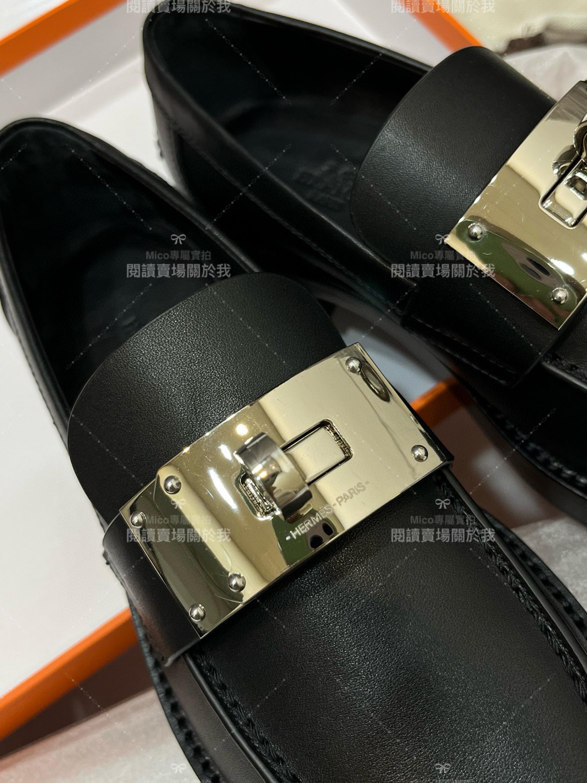 HERMES H家24款大Kelly釦樂福鞋 金屬釦樂福鞋 35-40