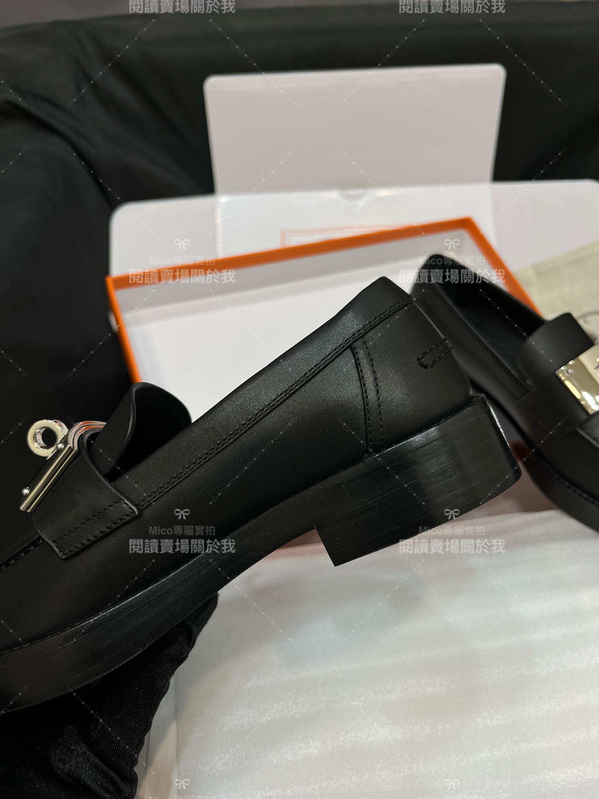 HERMES H家24款大Kelly釦樂福鞋 金屬釦樂福鞋 35-40