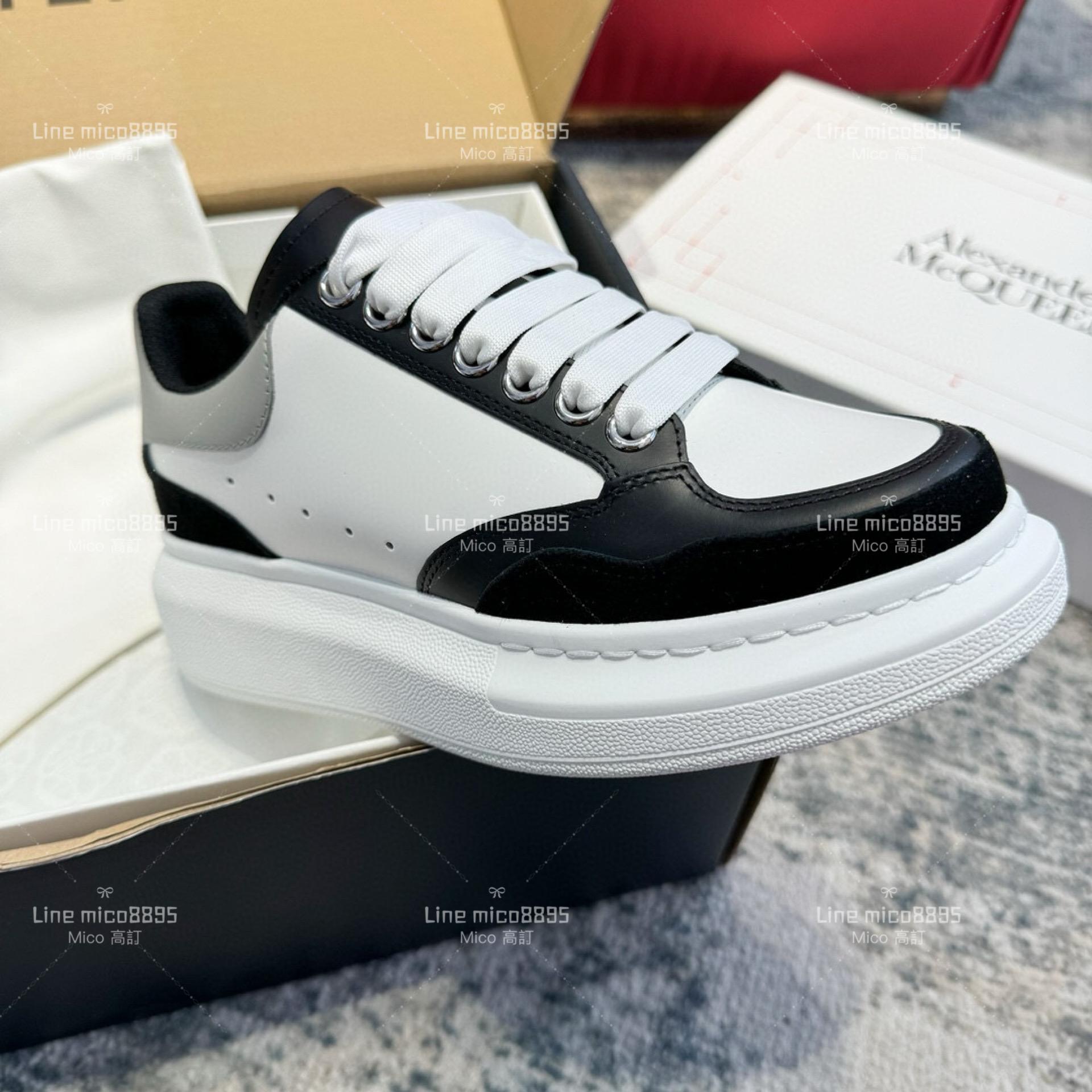 情侶款 Alexander McQueen MCQ麥坤/麥昆 黑灰白 簡約百搭休閒鞋 35-44