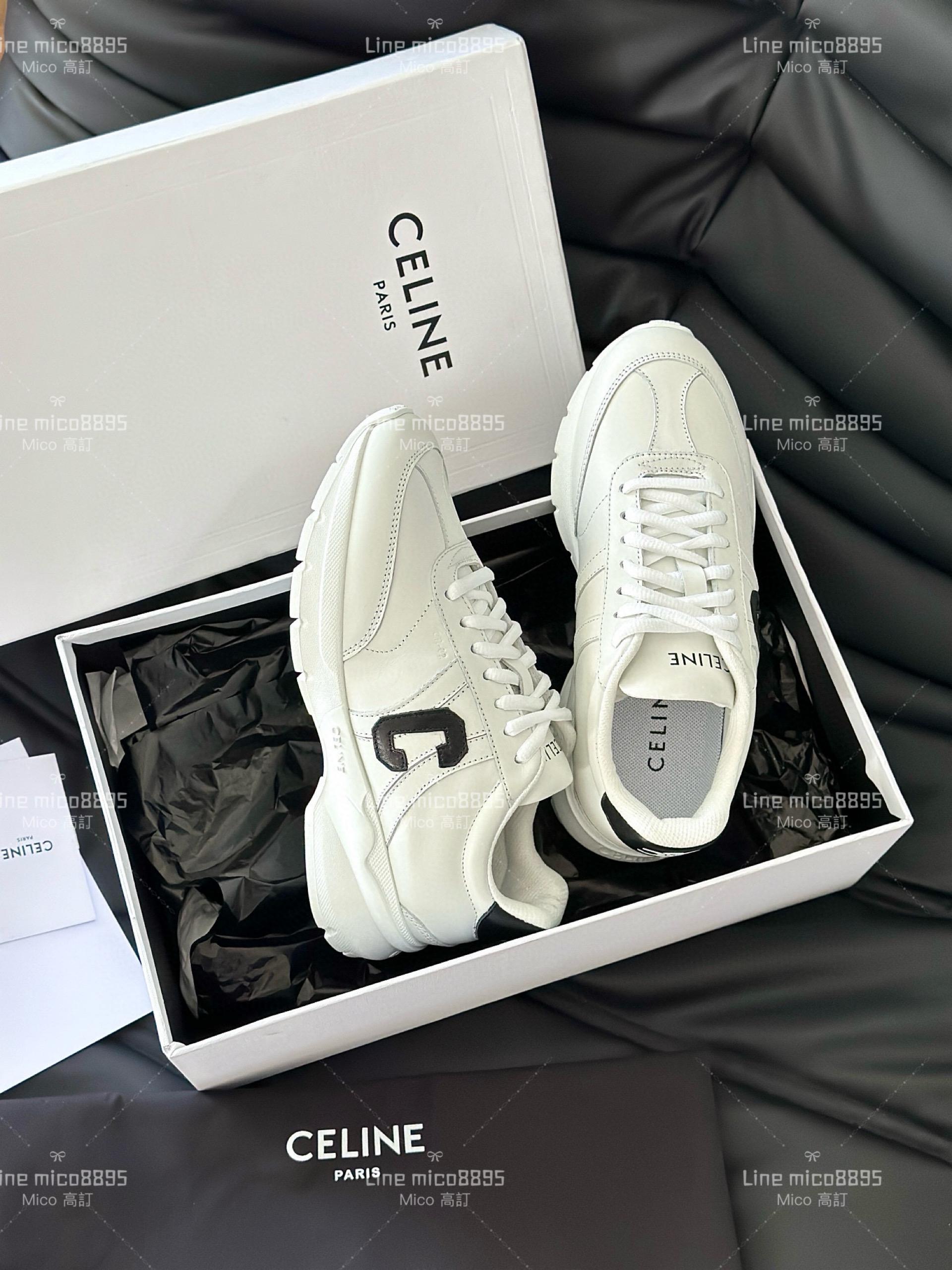 Celine 24早春新款老爹鞋小白鞋 35-40 黑x白