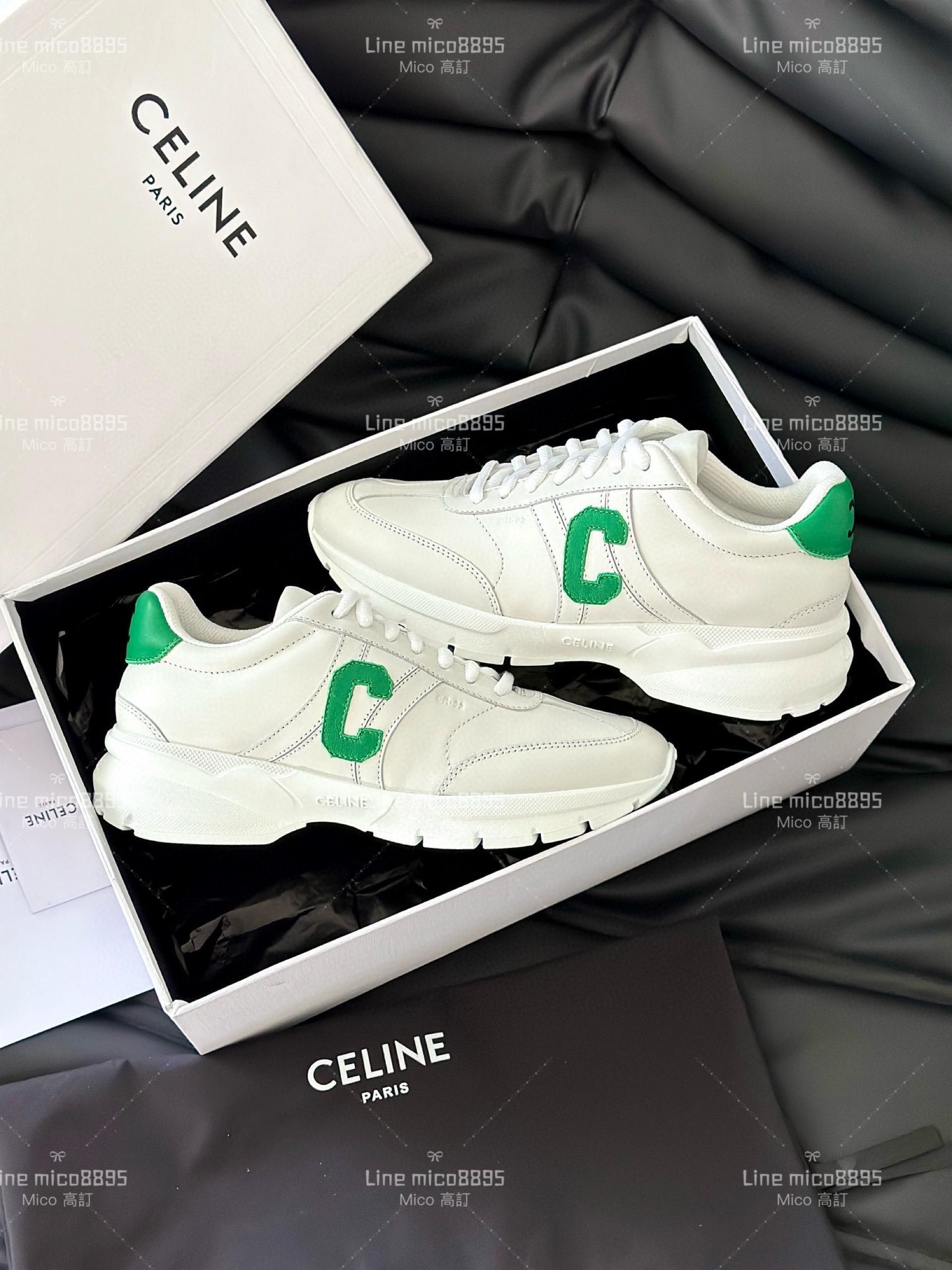 Celine 24早春新款老爹鞋小白鞋 35-40 綠C