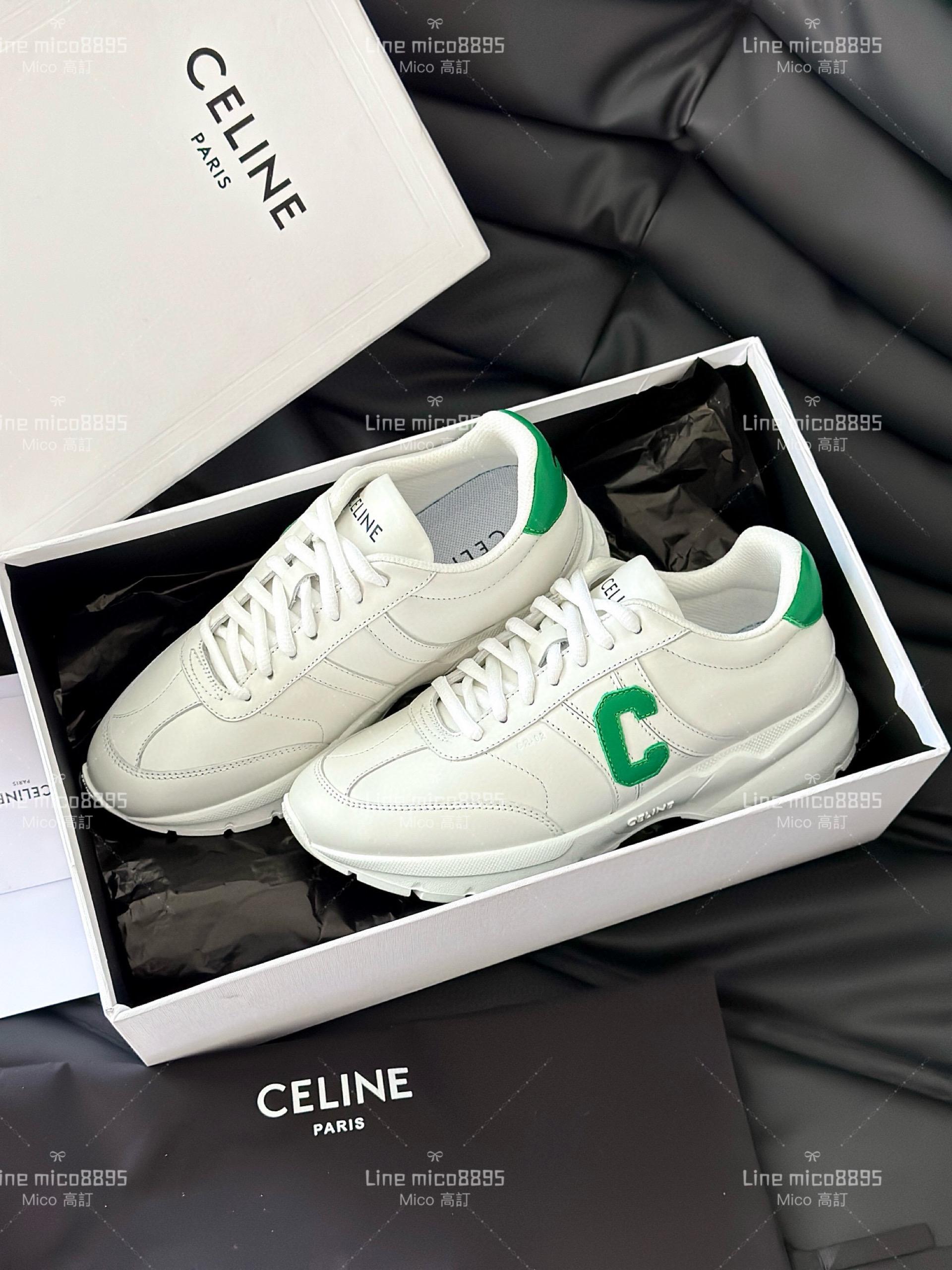 Celine 24早春新款老爹鞋小白鞋 35-40 綠C