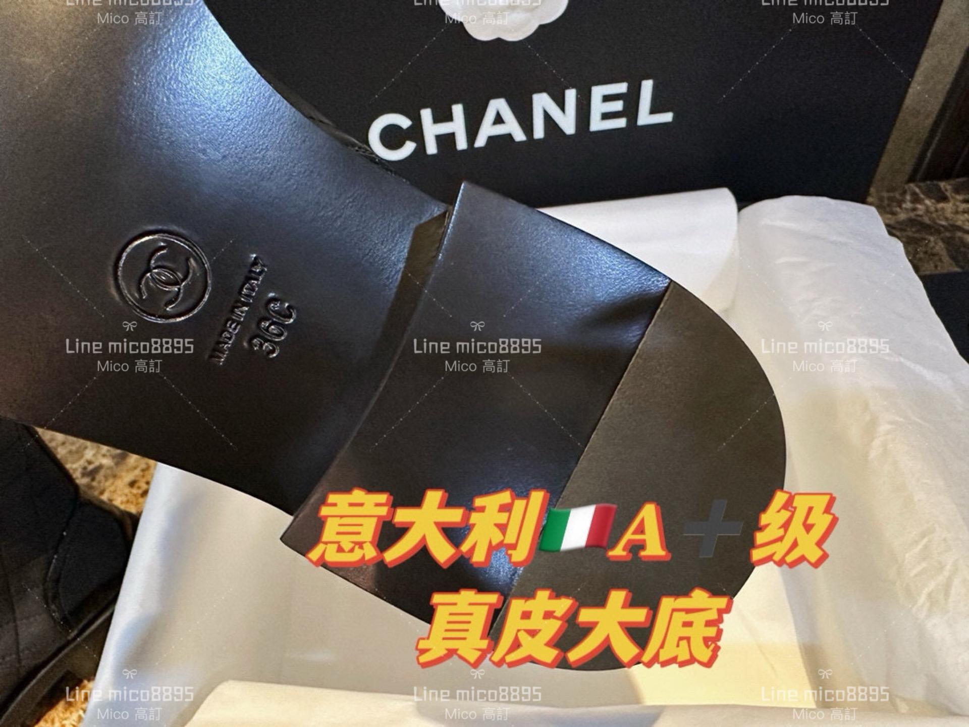 高訂款▫️CHANEL 𝟐𝟑𝐚 經典黑色山羊皮字母機車靴 短靴 35-41