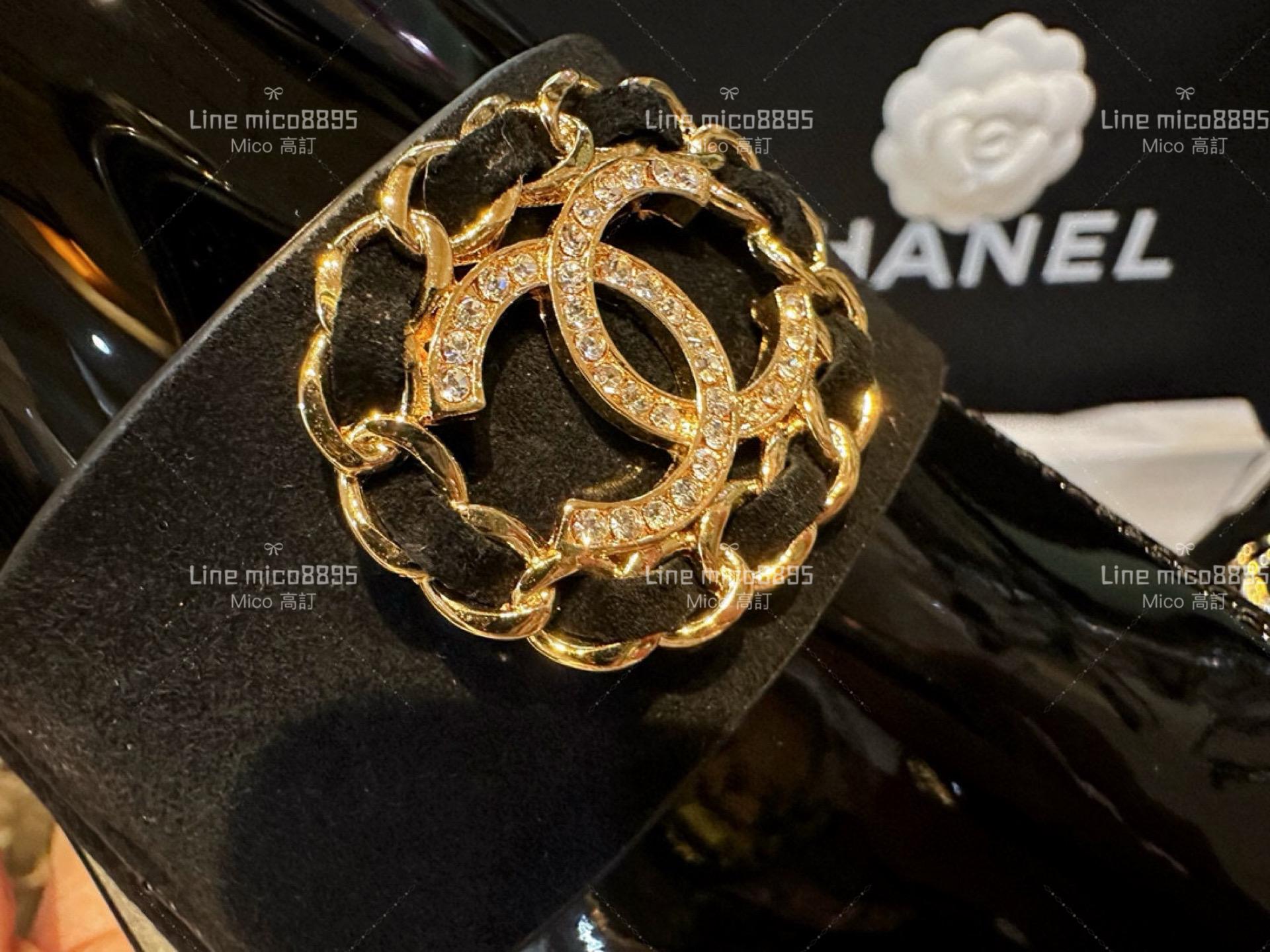 高訂款▫️CHANEL 𝟐𝟐𝐤 黑色漆皮樂福鞋 平底鞋 35-41