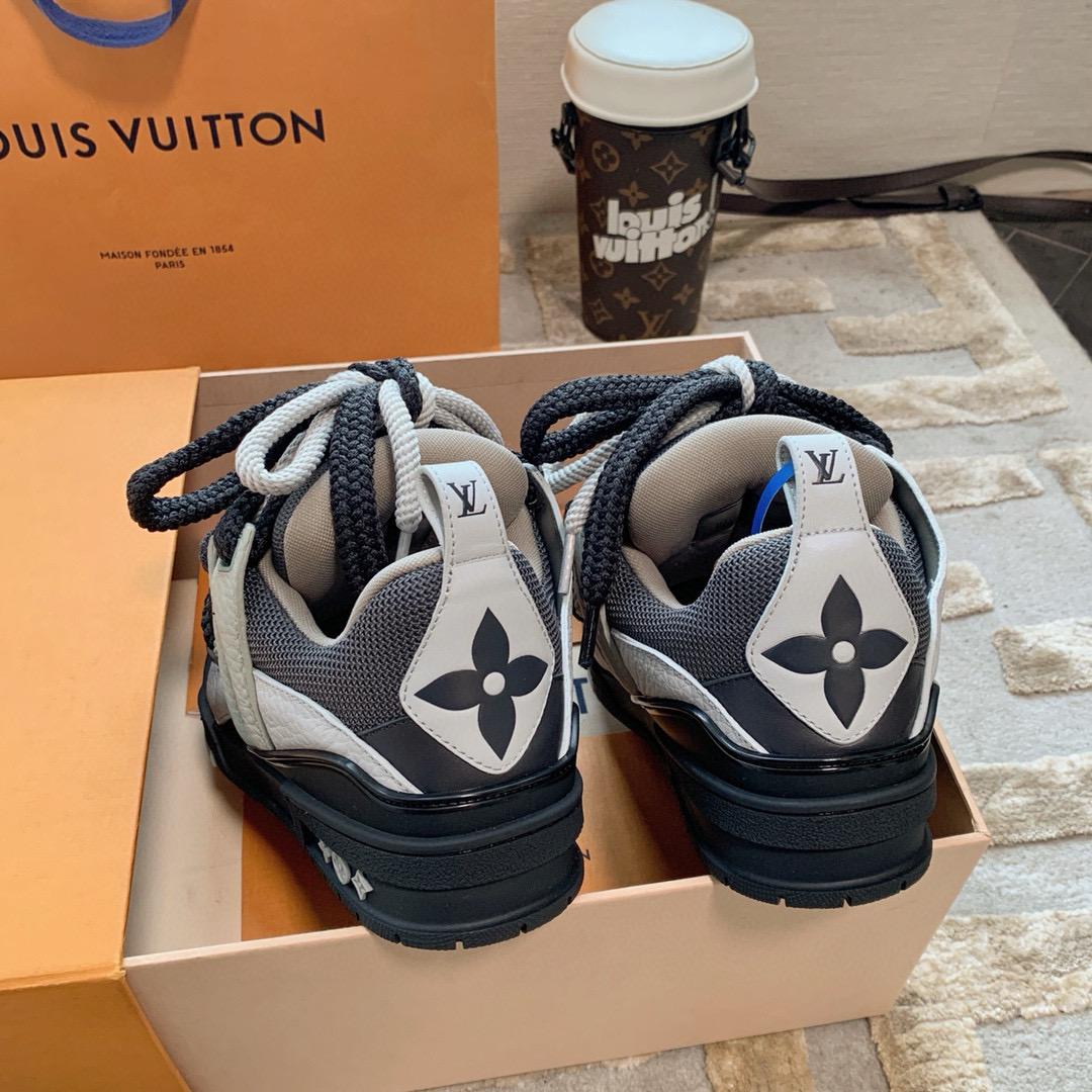 情侶款｜LV Skate系列運動鞋 藏藍色 休閒鞋 胖丁鞋 女款size：35-40 男款size：39-45