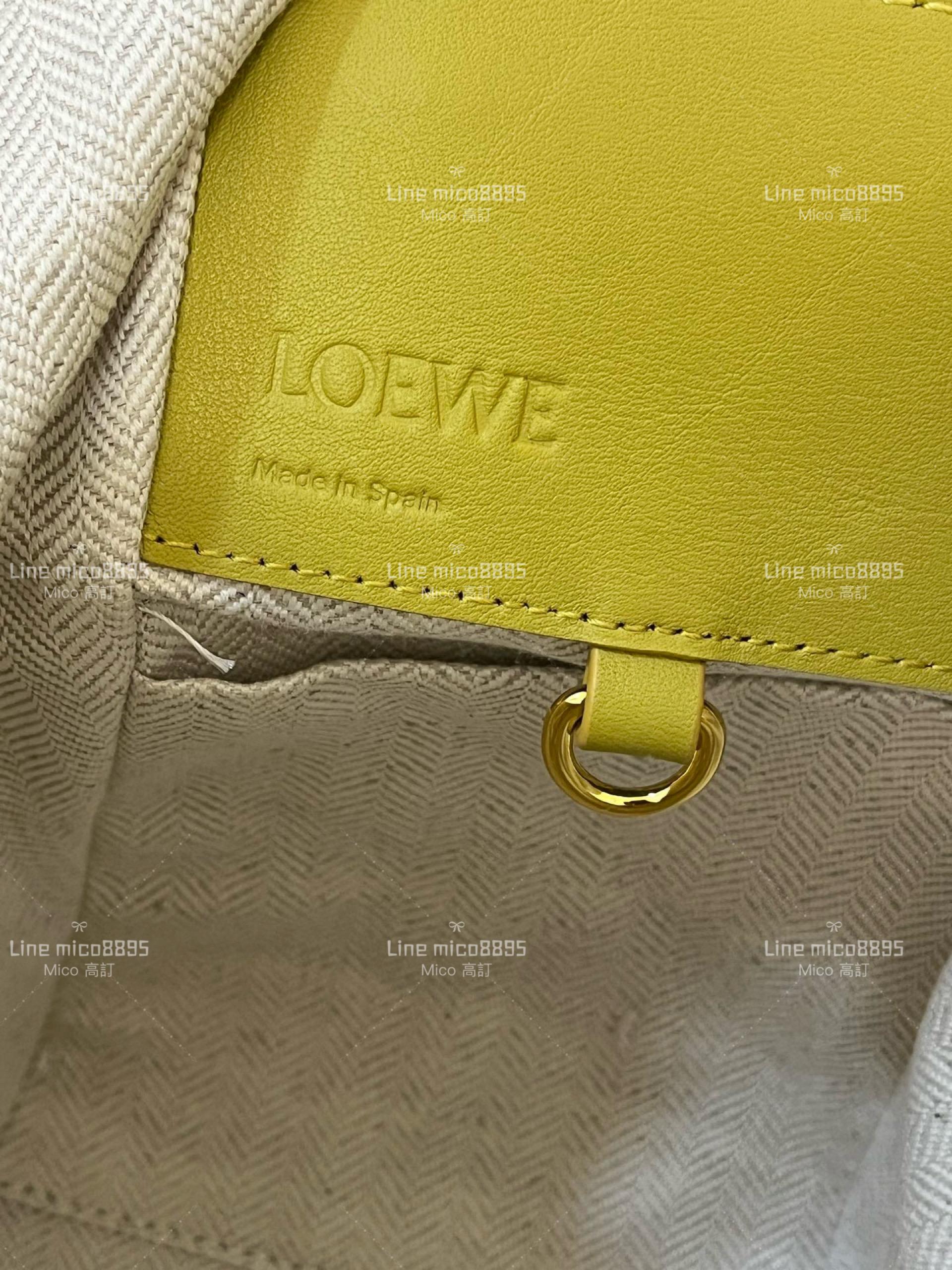 Loewe Hammock bag 吊床包 ｜草黃色 真皮/牛皮 新尺寸 20cm 手提斜跨包/水桶包