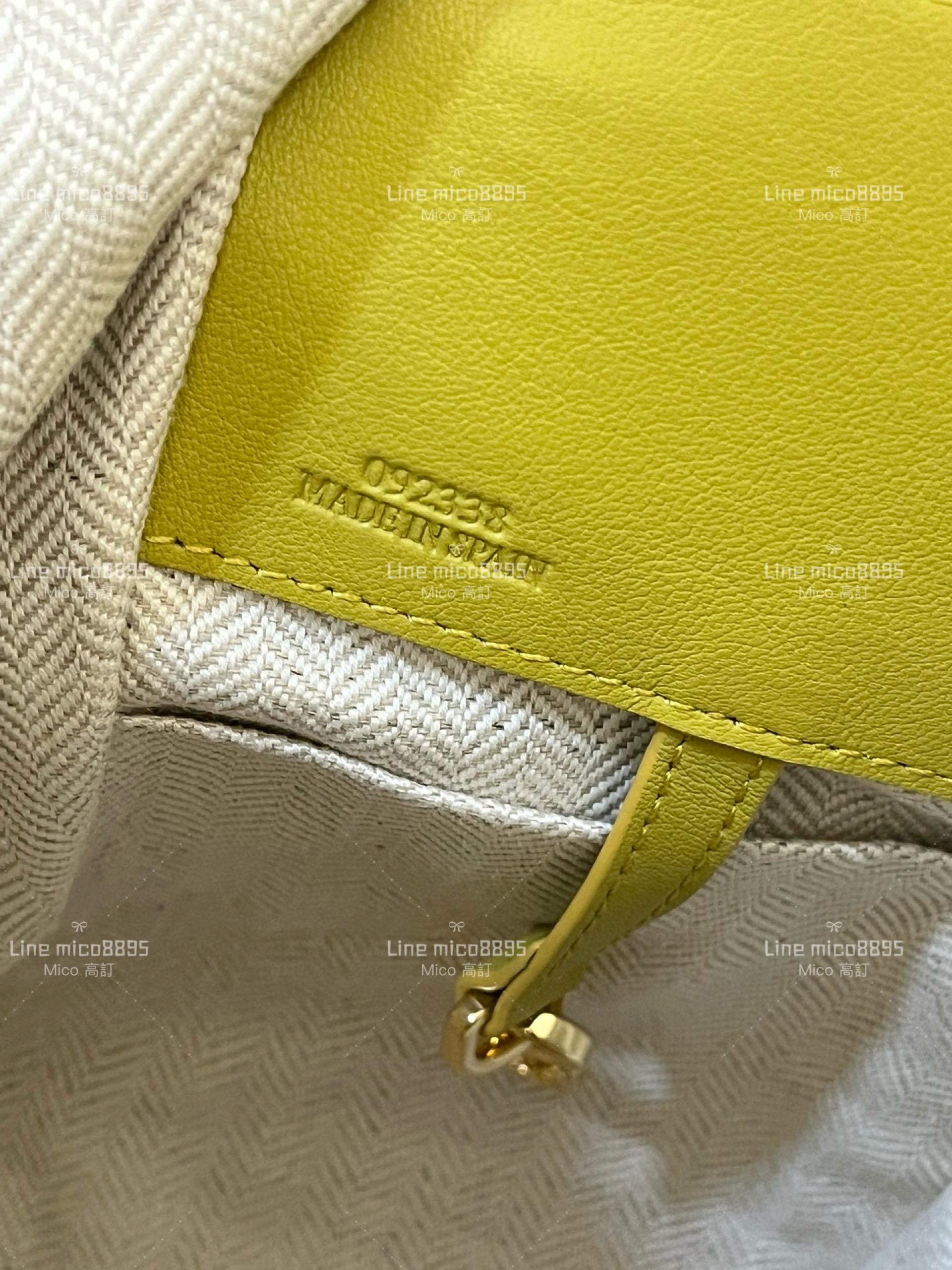 Loewe Hammock bag 吊床包 ｜草黃色 真皮/牛皮 新尺寸 20cm 手提斜跨包/水桶包