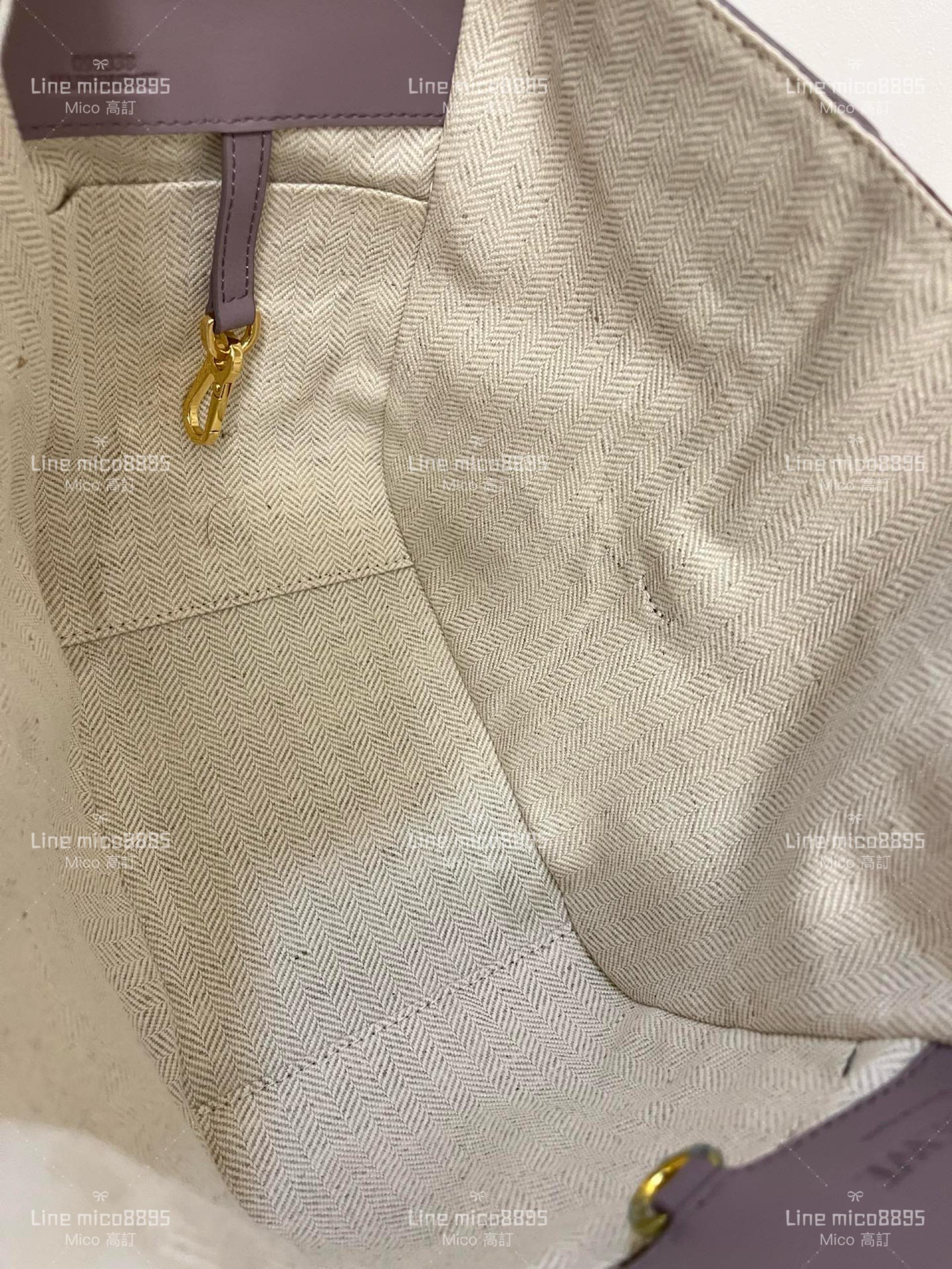 Loewe Hammock bag 吊床包 ｜紫色平紋 真皮/牛皮 新尺寸 20cm 手提斜跨包/水桶包