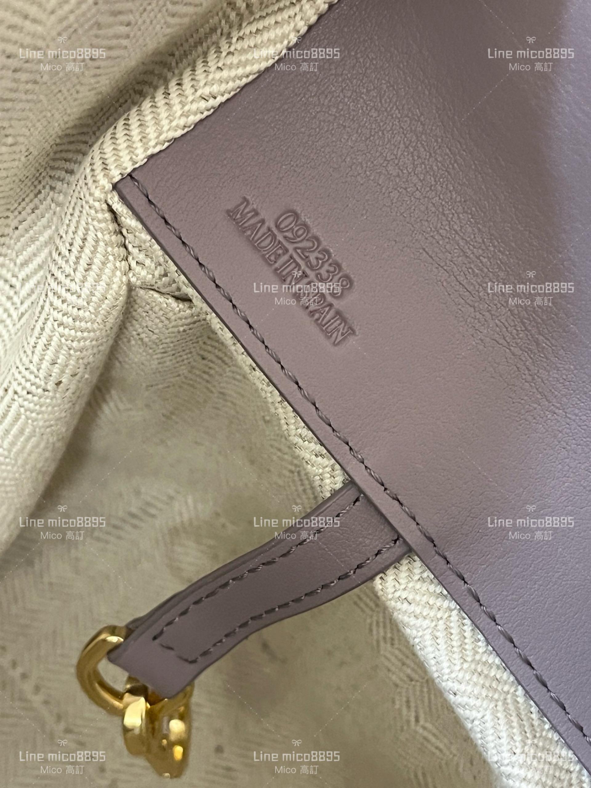 Loewe Hammock bag 吊床包 ｜紫色平紋 真皮/牛皮 新尺寸 20cm 手提斜跨包/水桶包