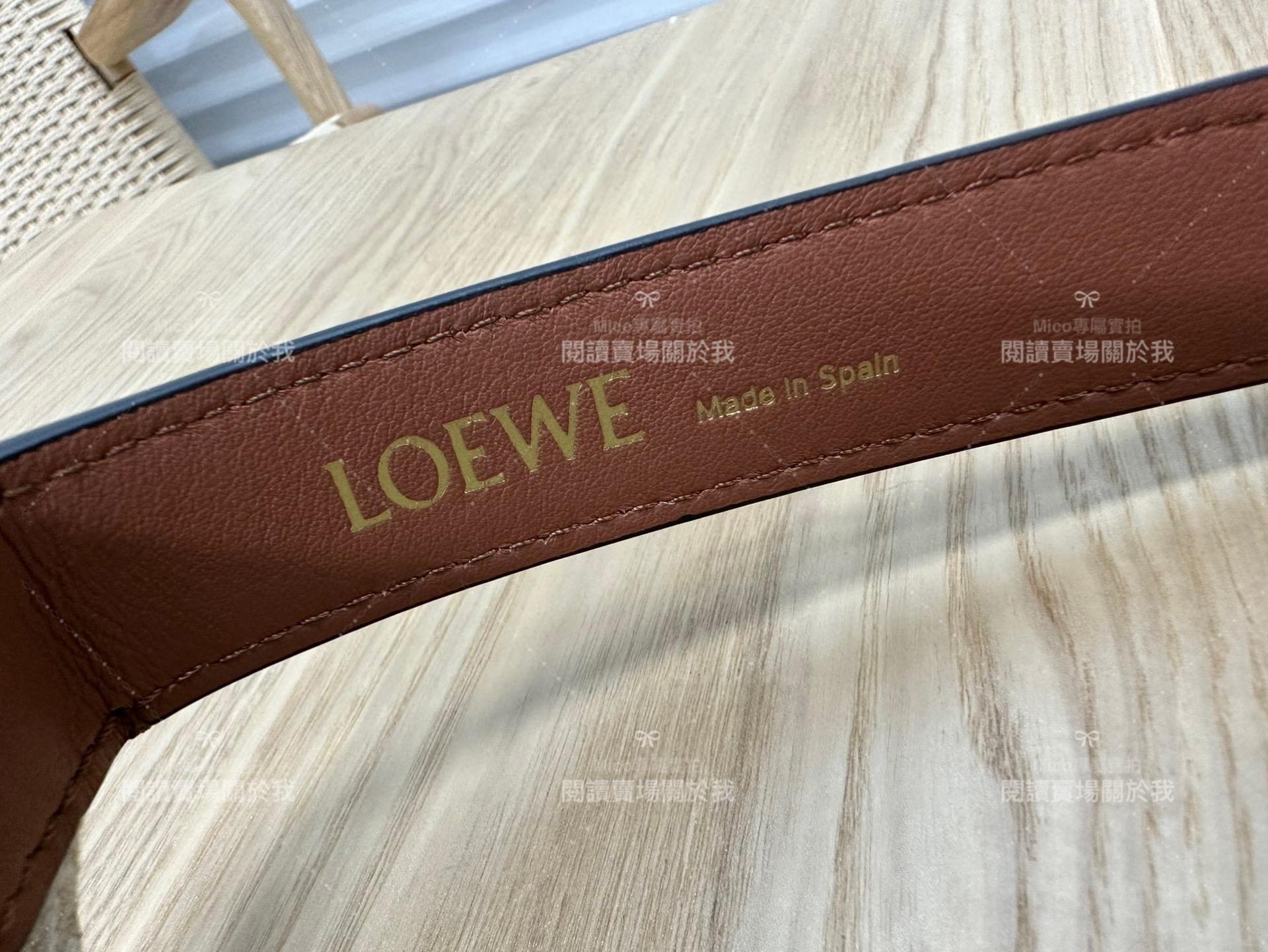 Loewe 小提花白 Anagram Cubi 飯盒包/腋下包 大號/35cm Anagram提花布和牛皮革