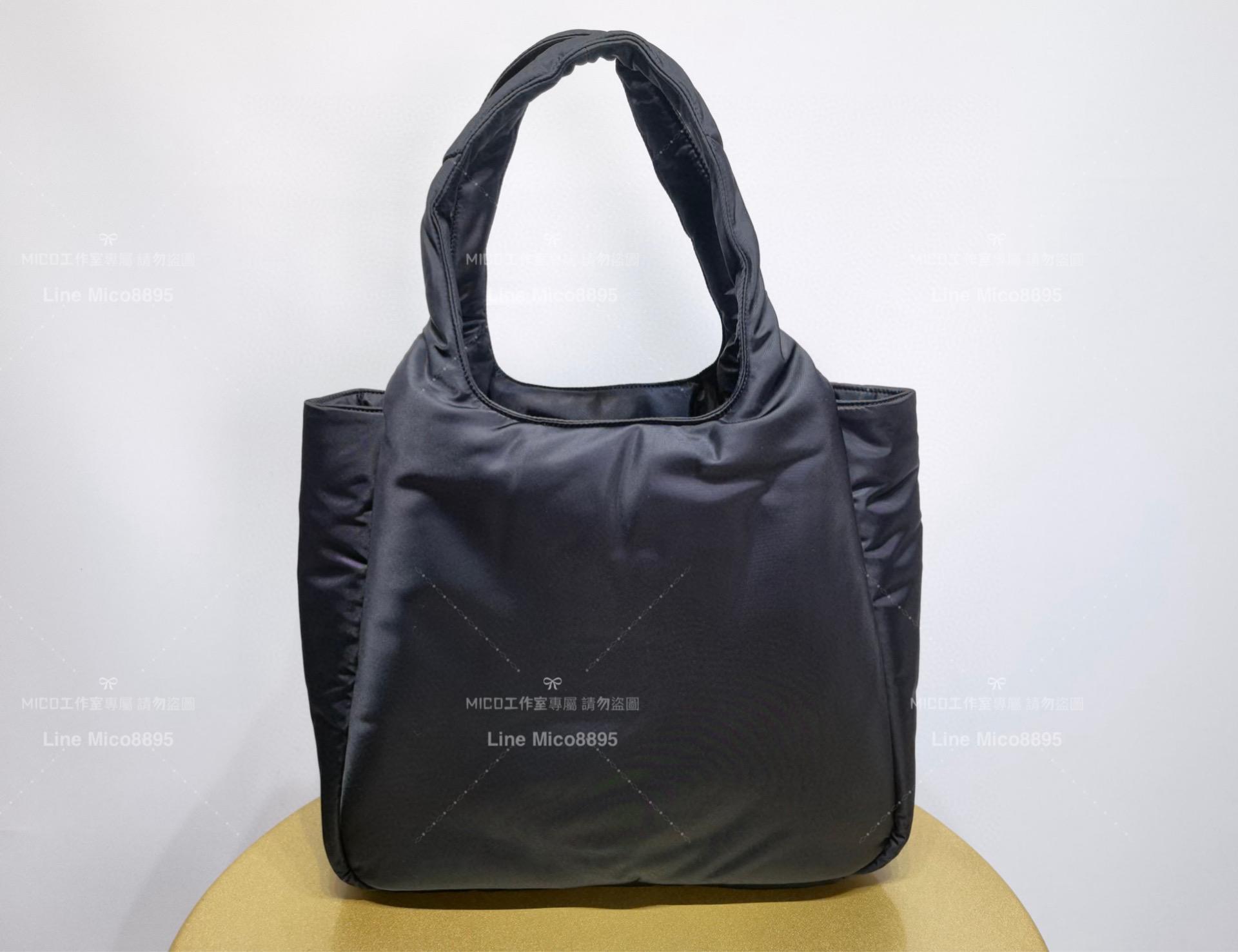 Prada 黑色 再生尼龍材質超大號托特 Oversize style 菜籃子 38cm 媽媽包推薦 ⚠️體積較大不附盒