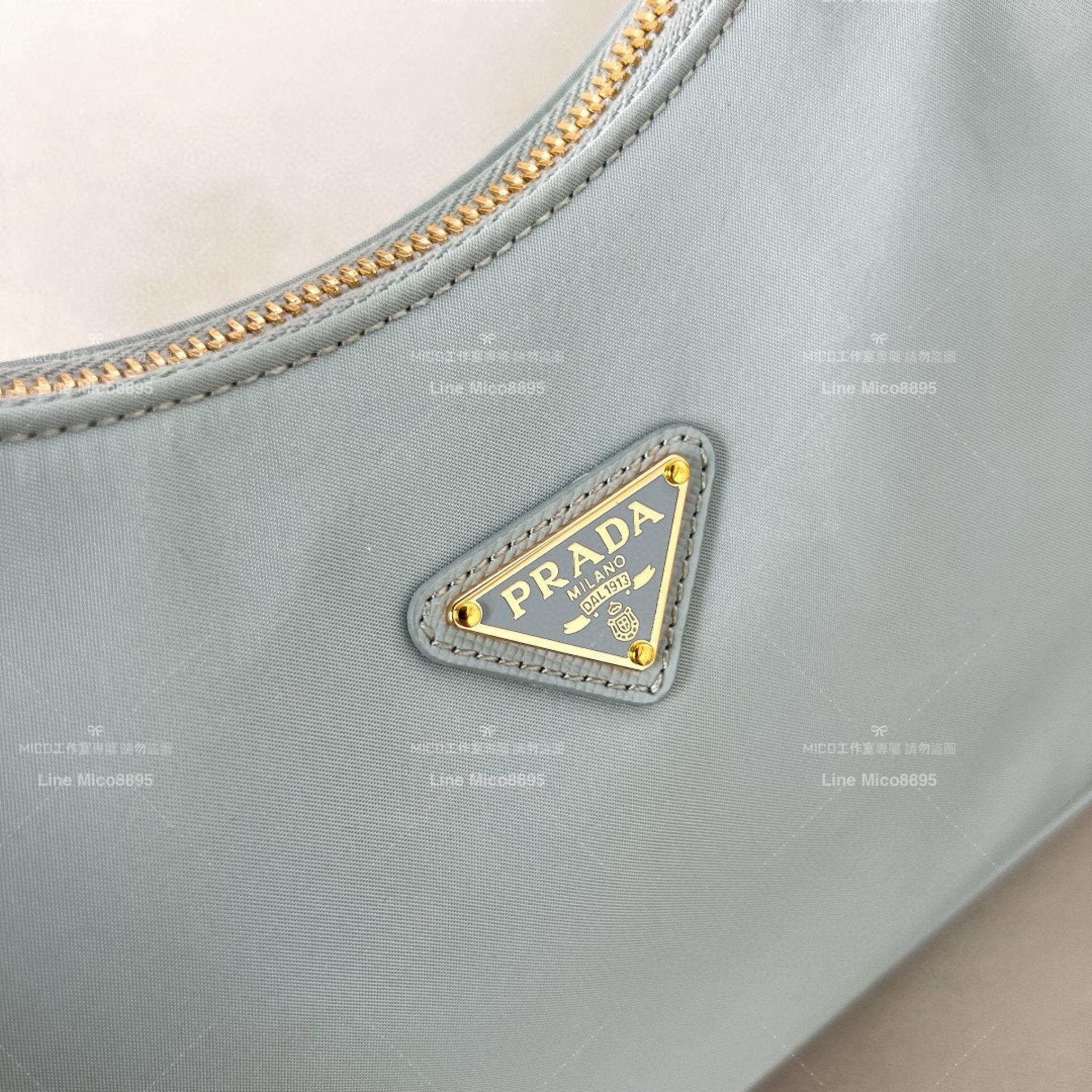 Prada 冰藍色 Hobo redition 2005皮手腕腋下包 手提包 22cm