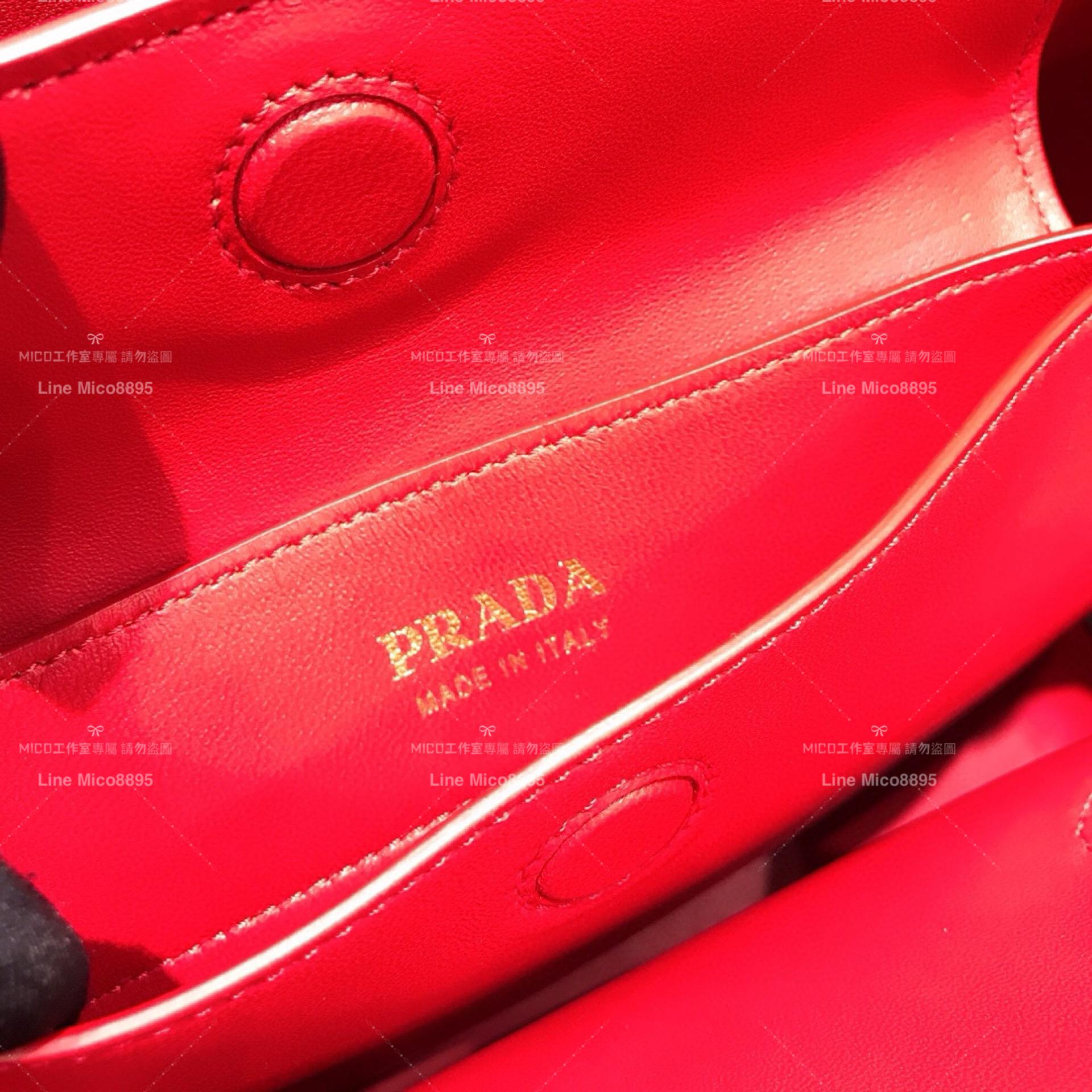 Prada Saffiano皮革雙層手提包 黑色/大號 33cm